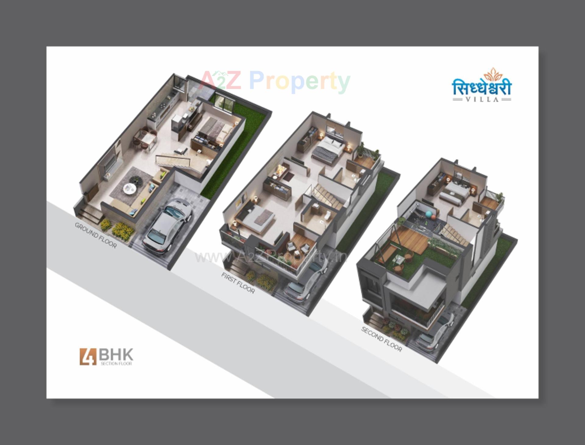 Layout of real estate project Siddheshwari Villa located at Gandhinagar, Gandhinagar, Gujarat