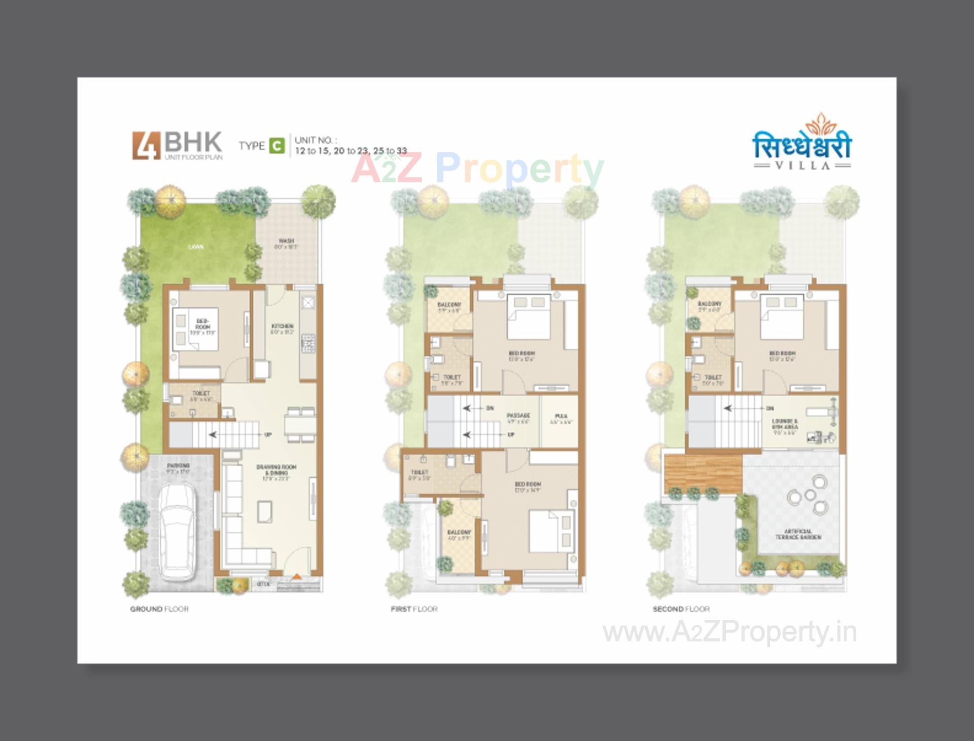 Layout of real estate project Siddheshwari Villa located at Gandhinagar, Gandhinagar, Gujarat