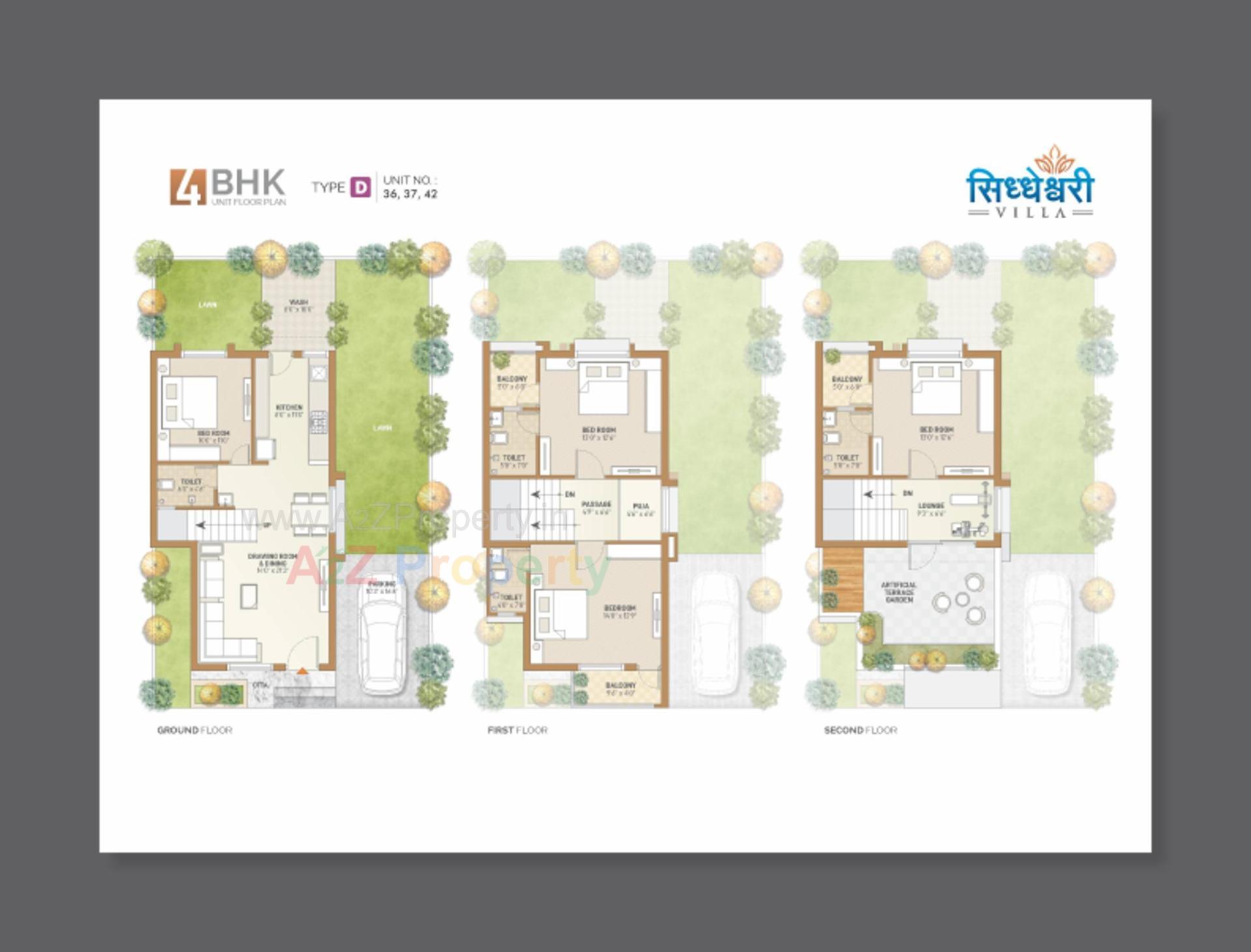 Layout of real estate project Siddheshwari Villa located at Gandhinagar, Gandhinagar, Gujarat
