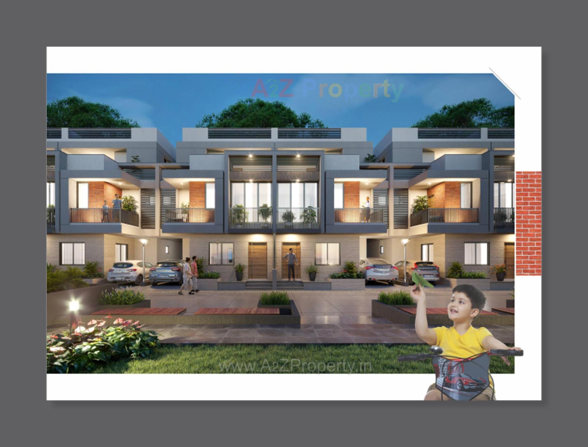 3D Elevation of real estate project Siddheshwari Villa located at Gandhinagar, Gandhinagar, Gujarat