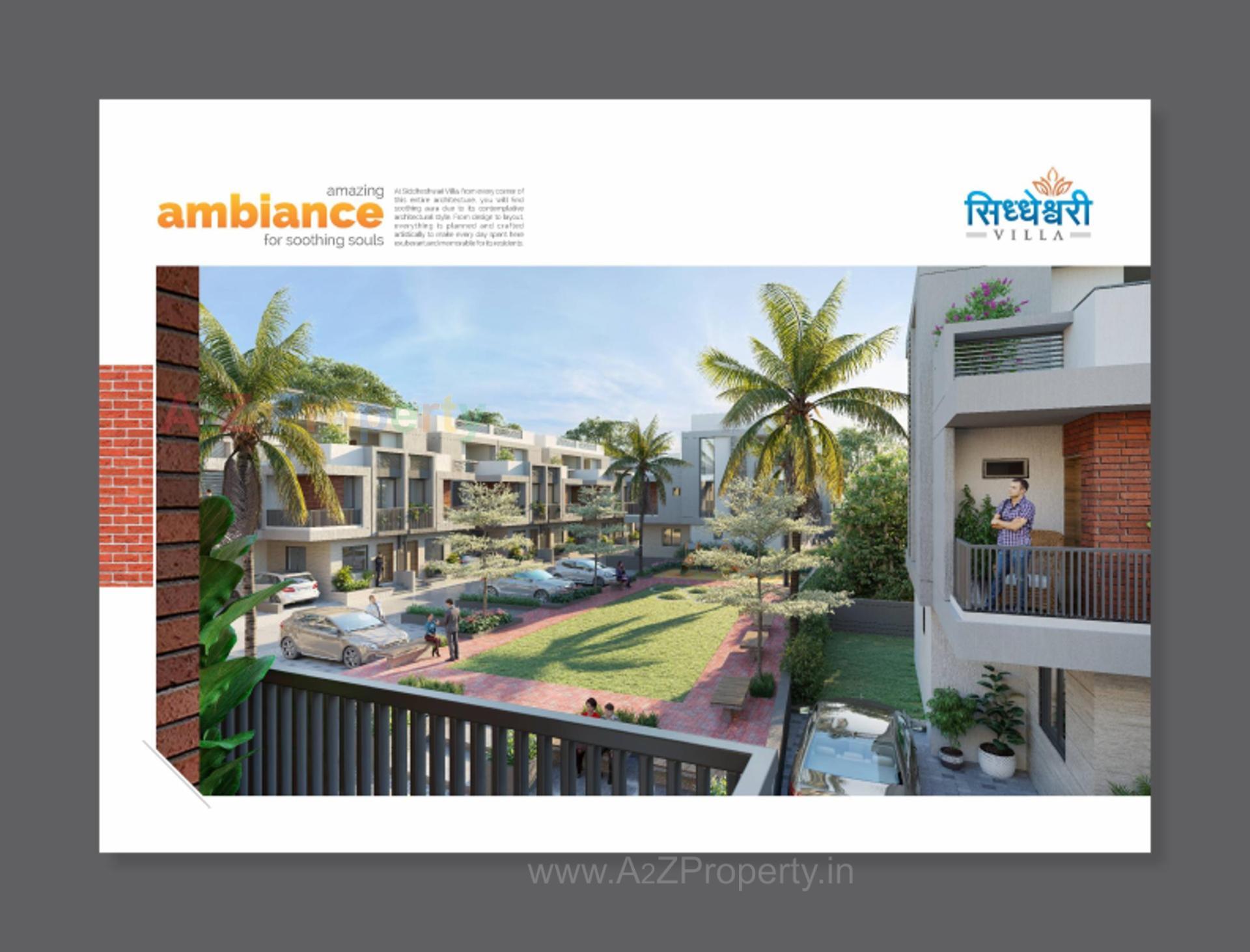 3D Elevation of real estate project Siddheshwari Villa located at Gandhinagar, Gandhinagar, Gujarat