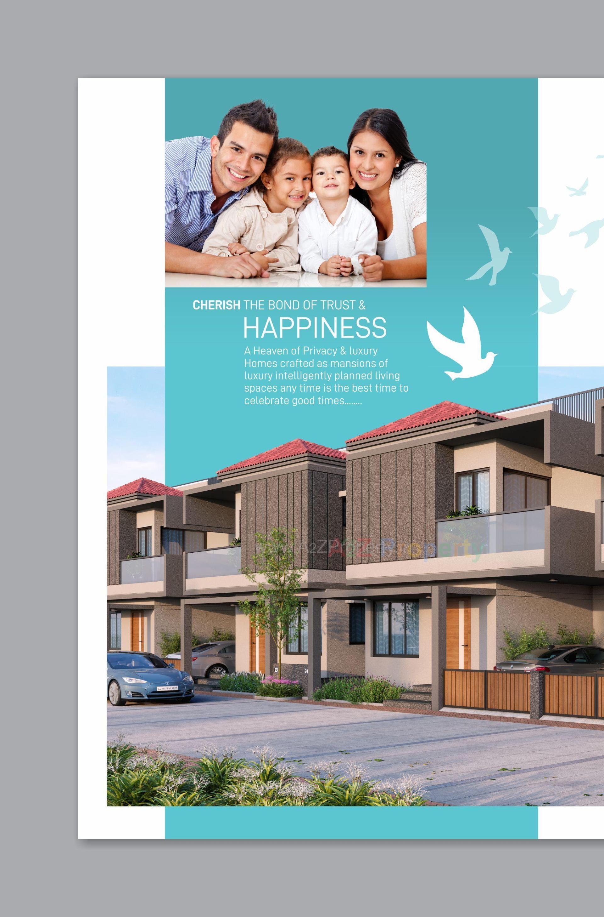 3D Elevation of real estate project Siddheswari Bungalows located at Gandhinagar, Gandhinagar, Gujarat