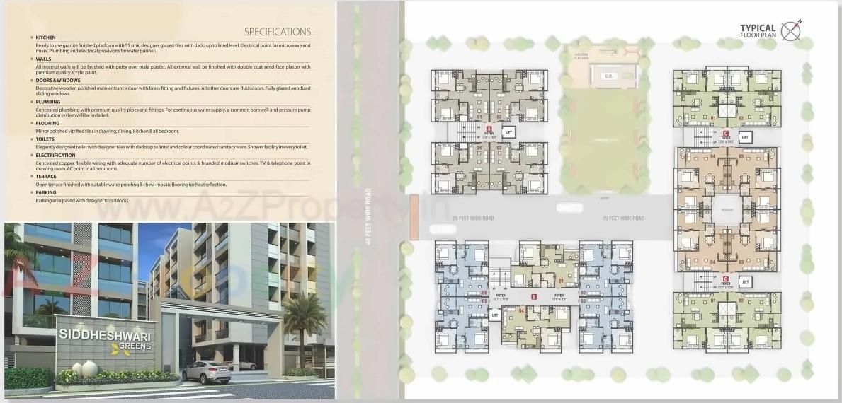 Layout of real estate project Siddheswari Greens located at Pethapur, Gandhinagar, Gujarat