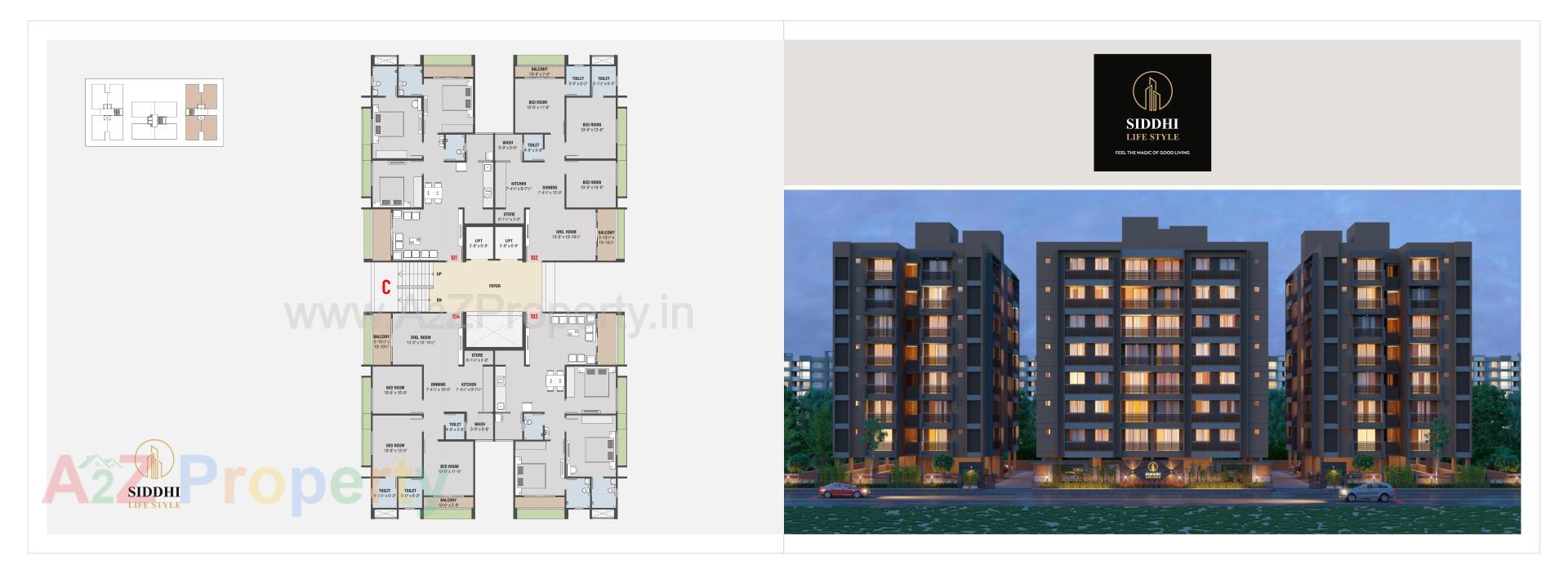Layout of real estate project Siddhi Life Style located at Saij, Gandhinagar, Gujarat