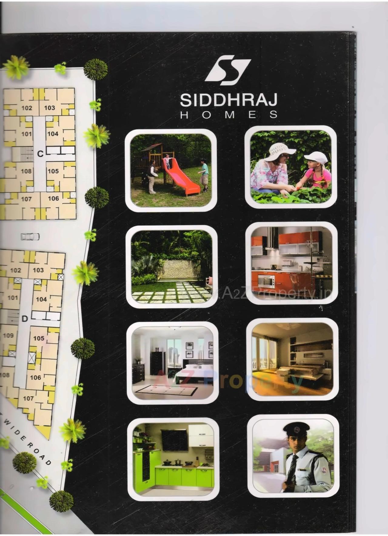 Layout of real estate project Siddhraj Homes located at Arsodiya, Gandhinagar, Gujarat