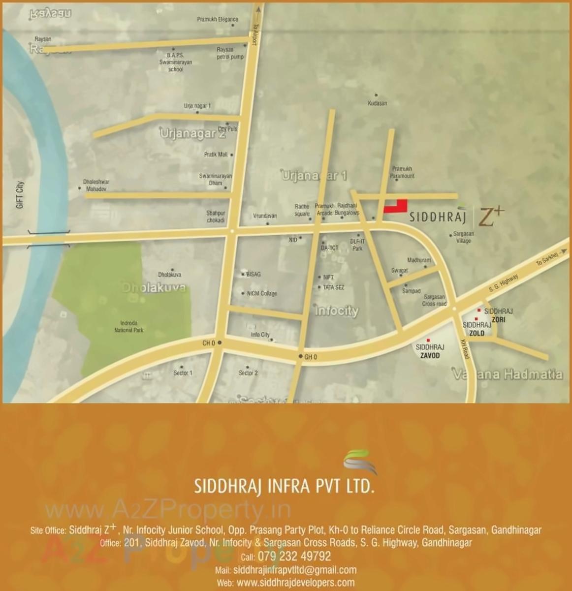  of real estate project Siddhraj Z+ located at Sargasan, Gandhinagar, Gujarat