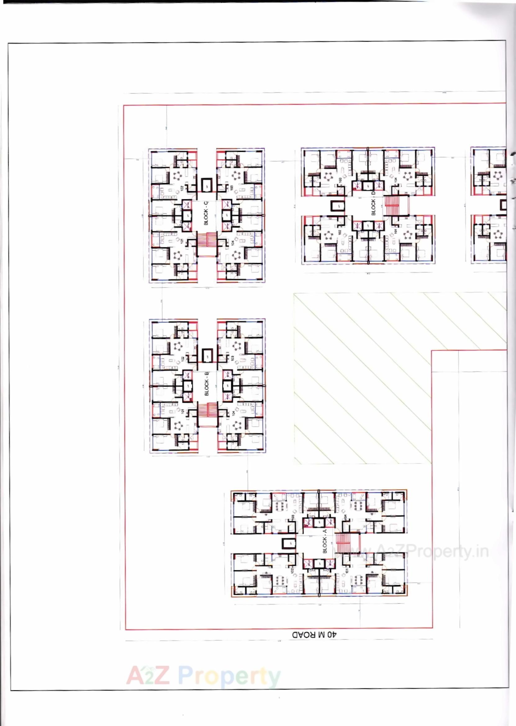 Layout of real estate project Siddhraj Zoey located at Randesan, Gandhinagar, Gujarat