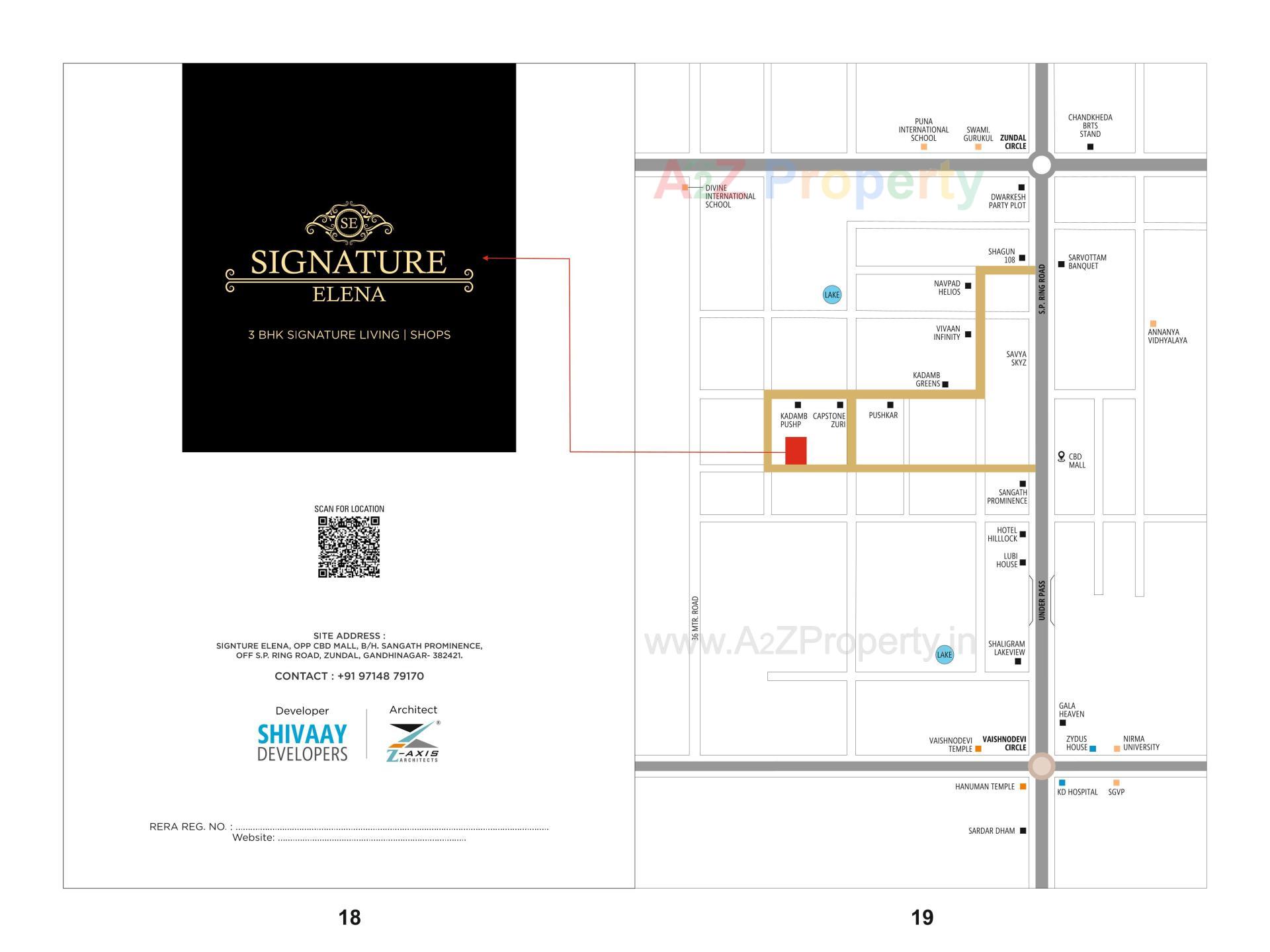 Layout of real estate project Signature Elena located at Zundal, Gandhinagar, Gujarat