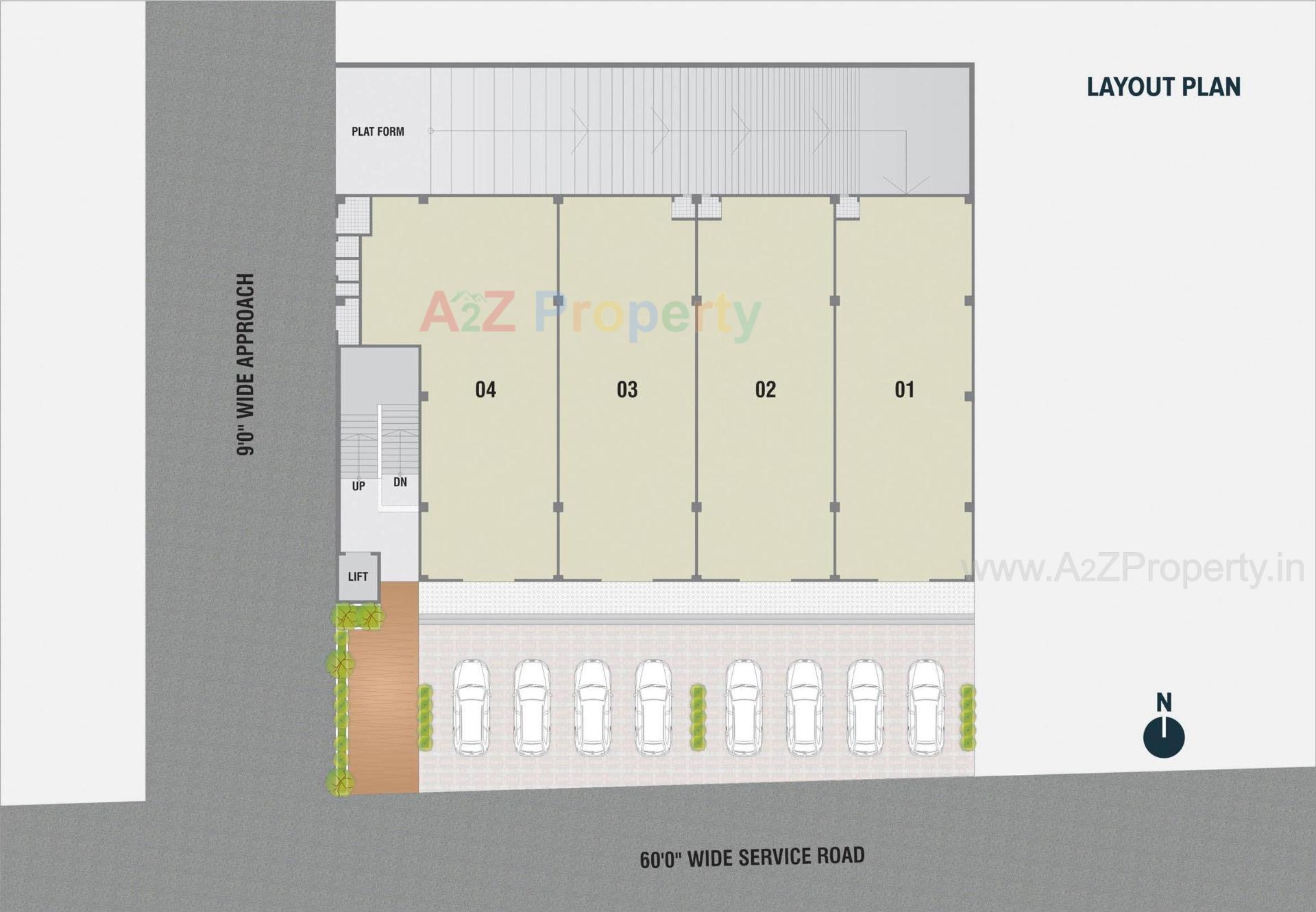Layout of real estate project Siku Arcade located at Ranasan, Gandhinagar, Gujarat