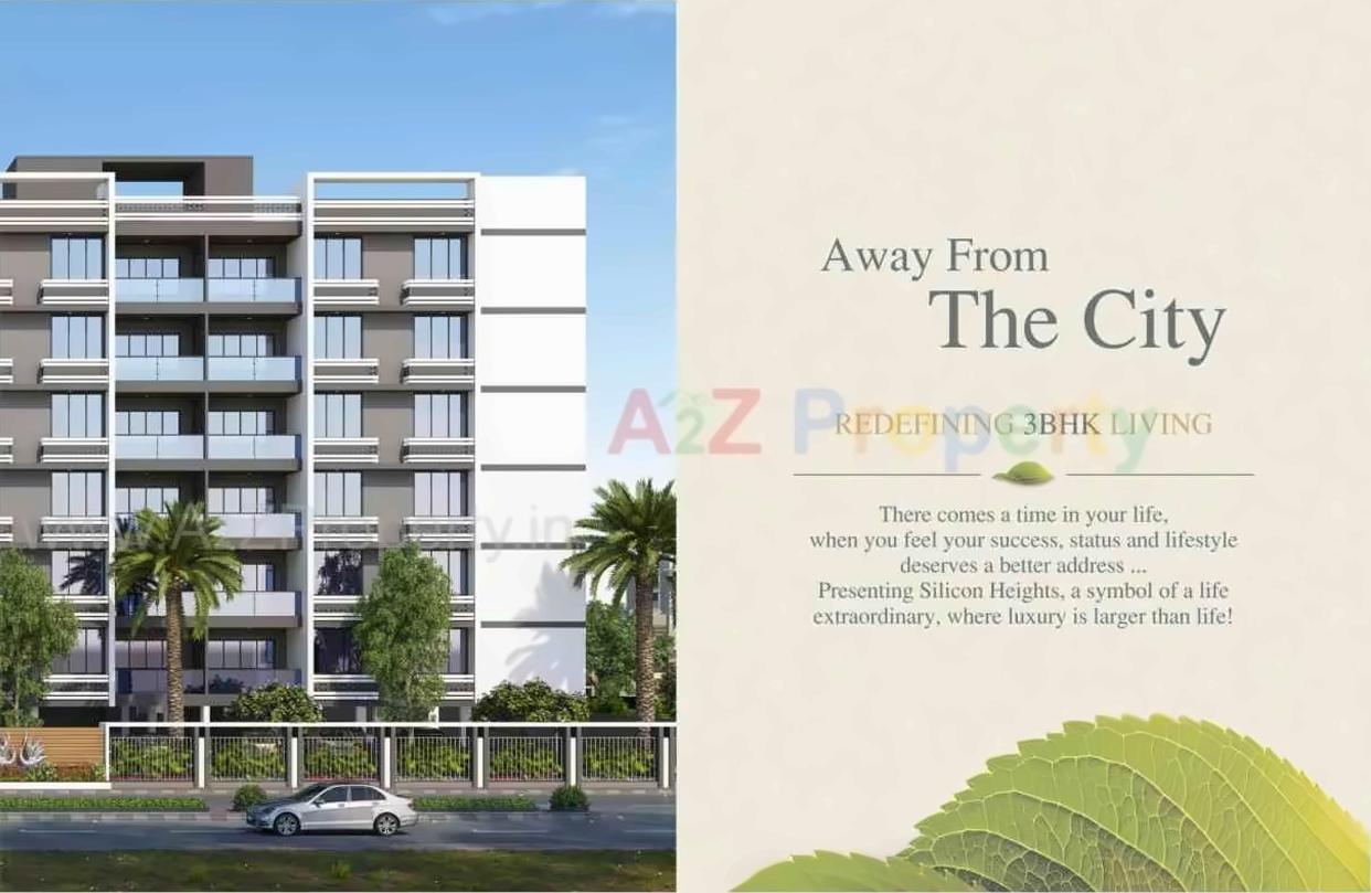 3D Elevation of real estate project Silicon Heights located at Nana-chiloda, Gandhinagar, Gujarat