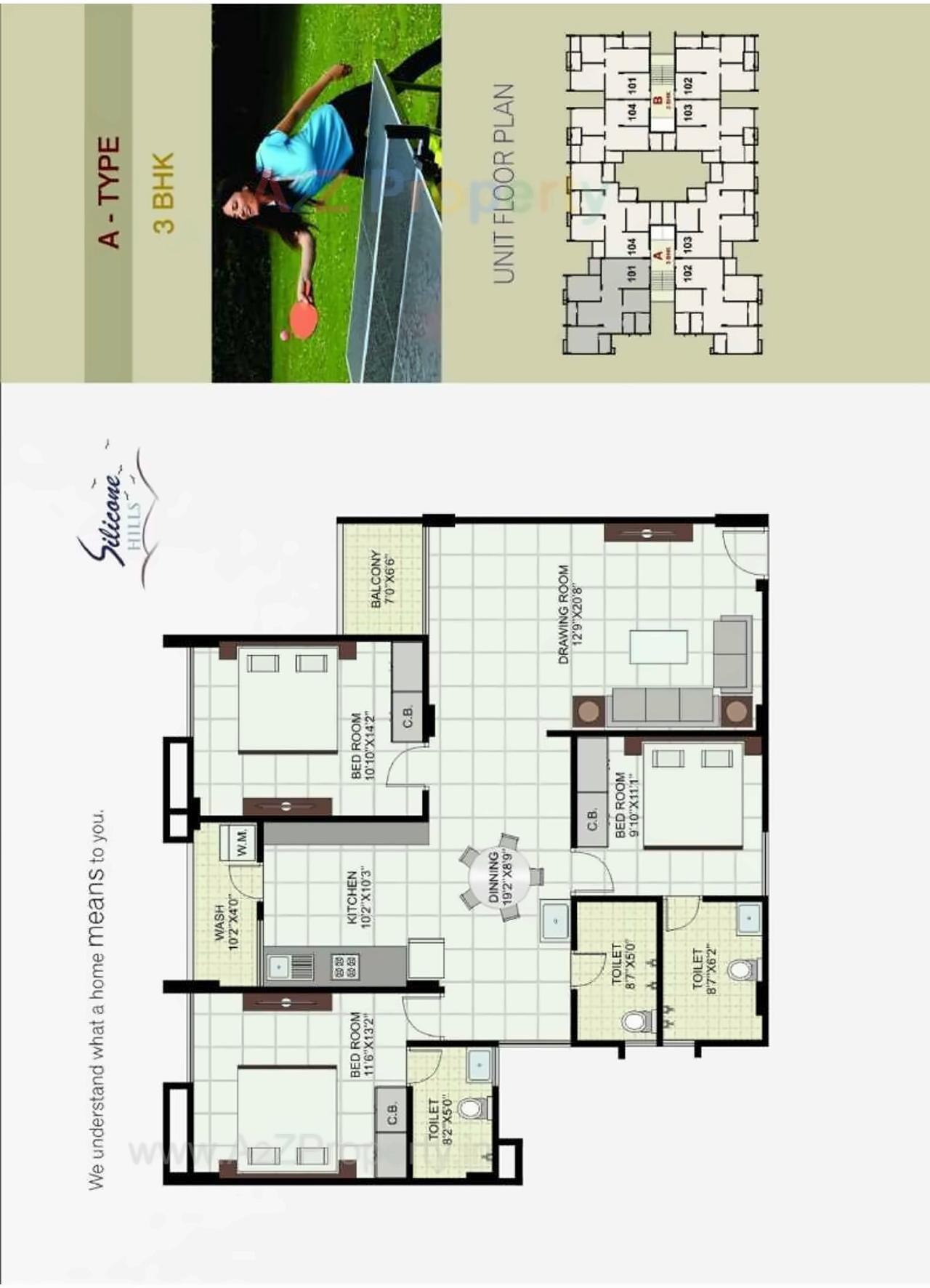 Layout of real estate project Silicone Hills located at Koba, Gandhinagar, Gujarat