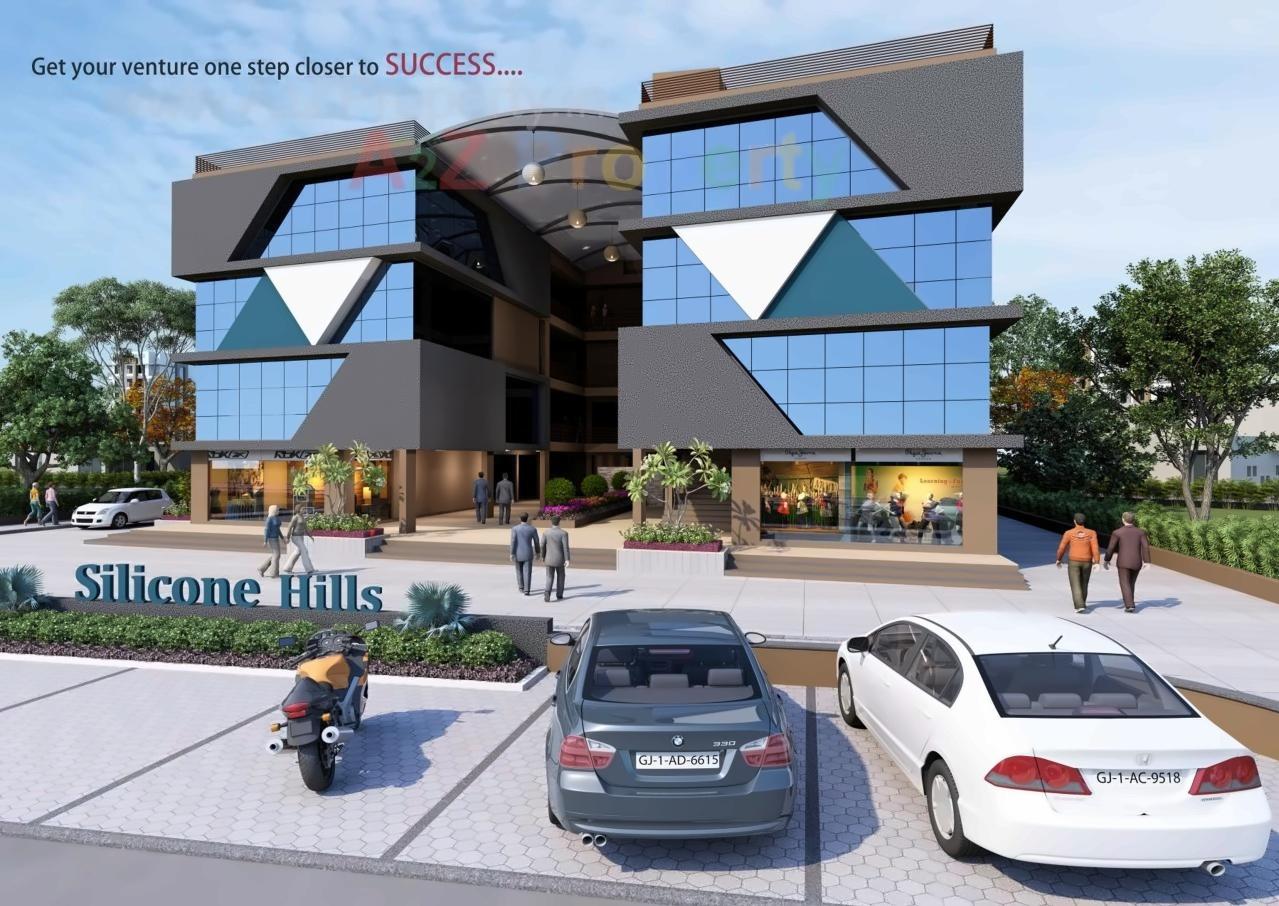 3D Elevation of real estate project Silicone Hills located at Koba, Gandhinagar, Gujarat