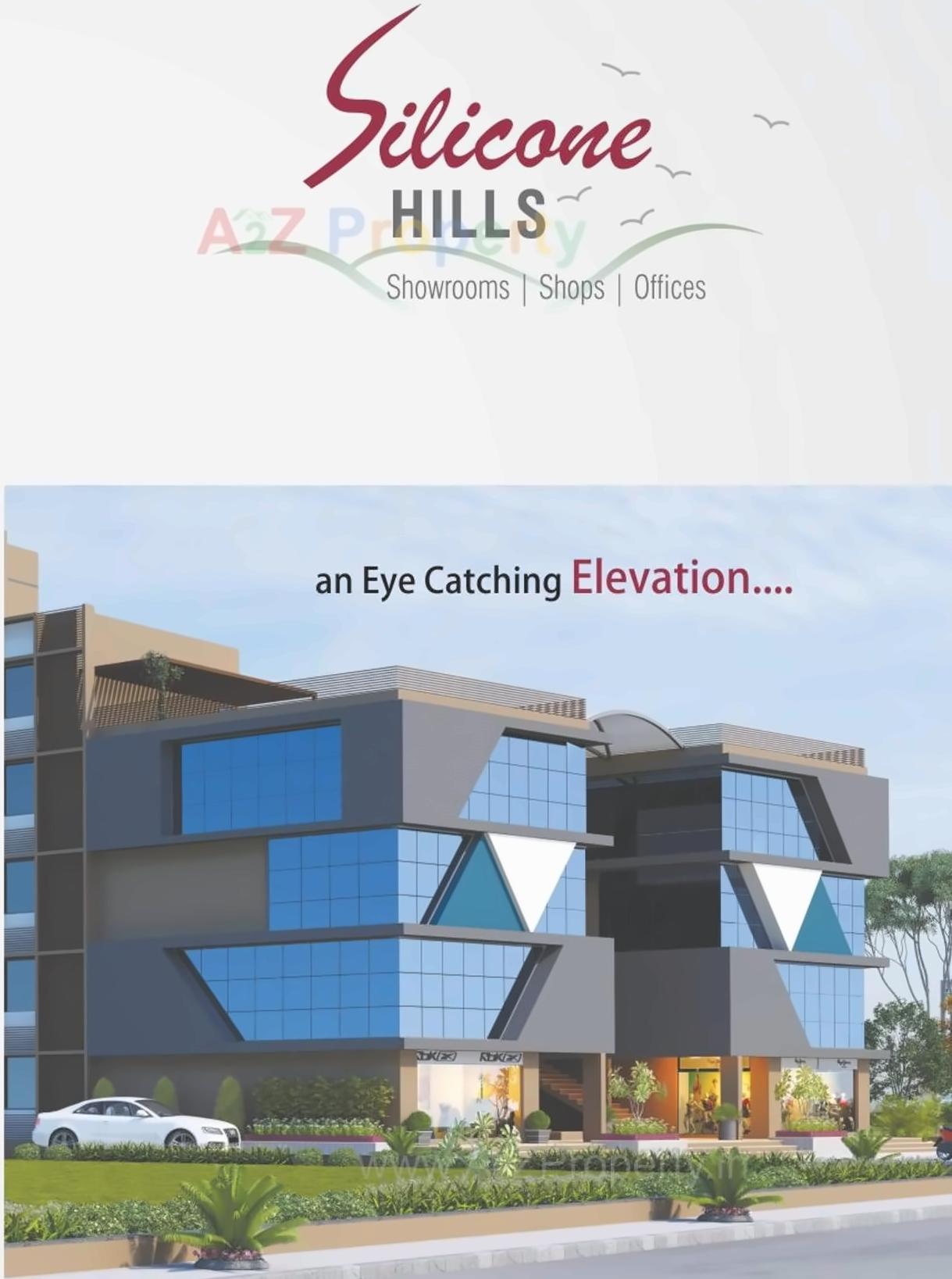 3D Elevation of real estate project Silicone Hills located at Koba, Gandhinagar, Gujarat