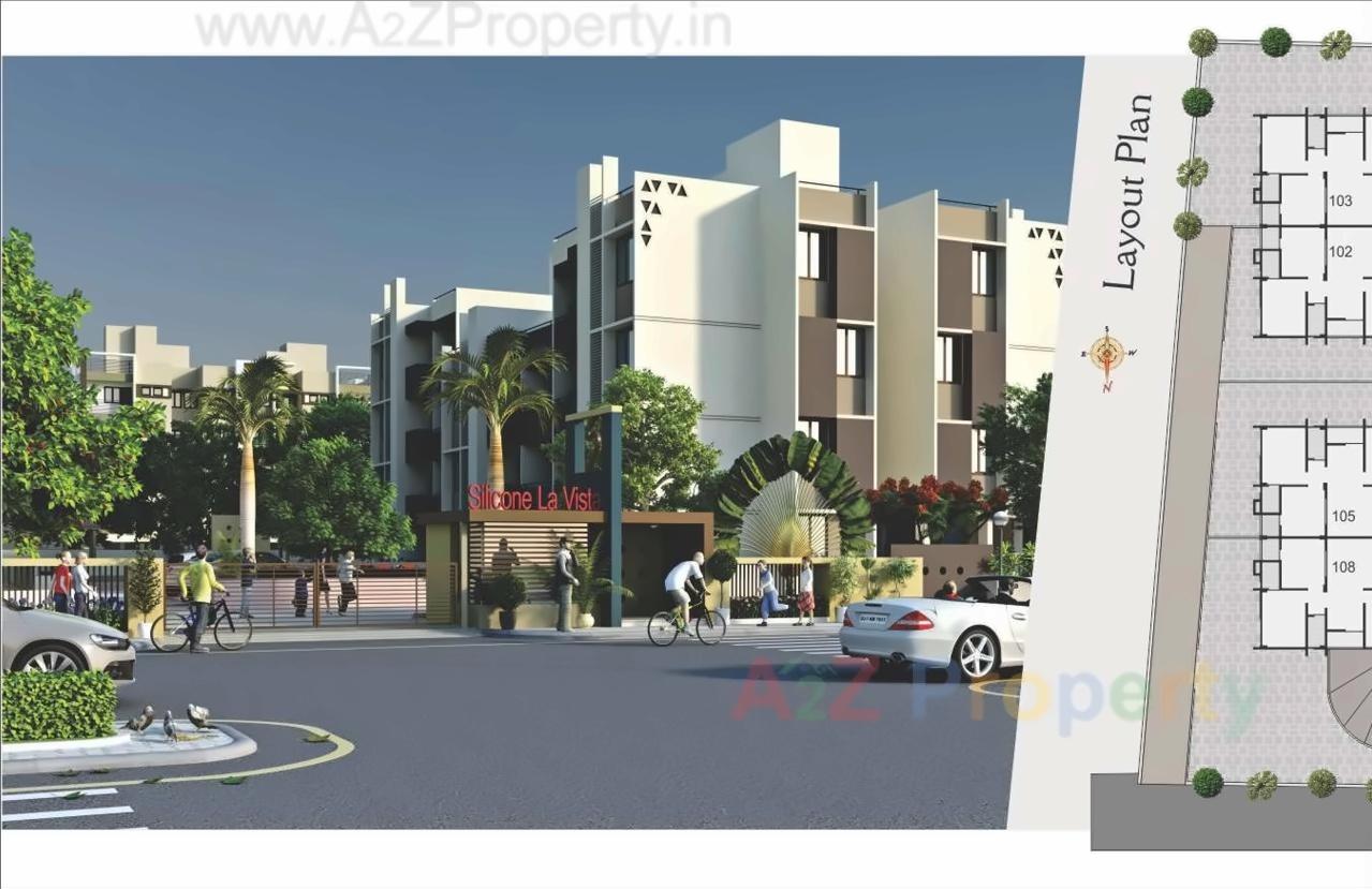 3D Elevation of real estate project Silicone La Vista located at Raisan, Gandhinagar, Gujarat
