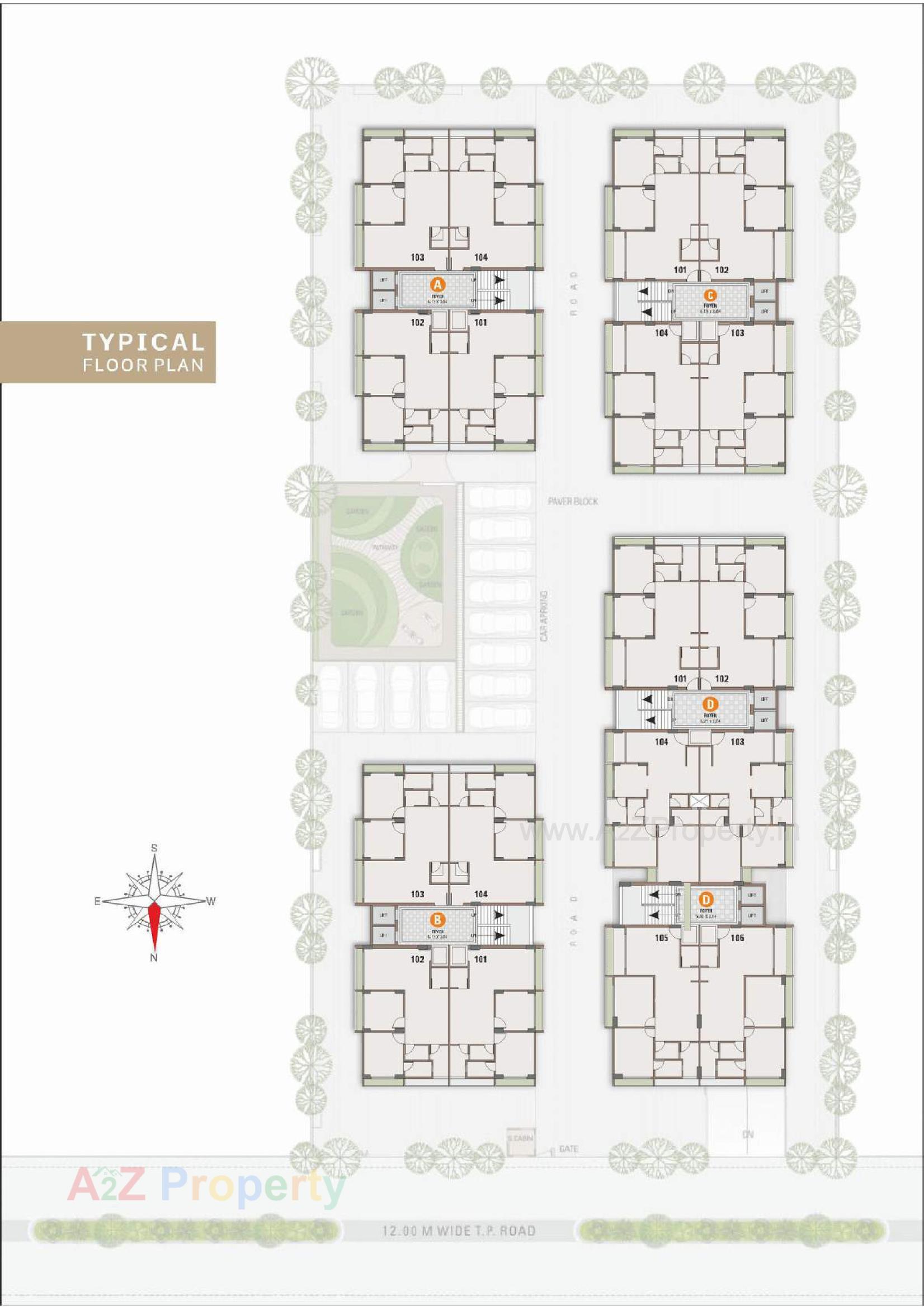 Layout of real estate project Silicone Nest located at Raysan, Gandhinagar, Gujarat