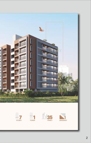 Elevation of real estate project Silver Stone located at Vavol, Gandhinagar, Gujarat