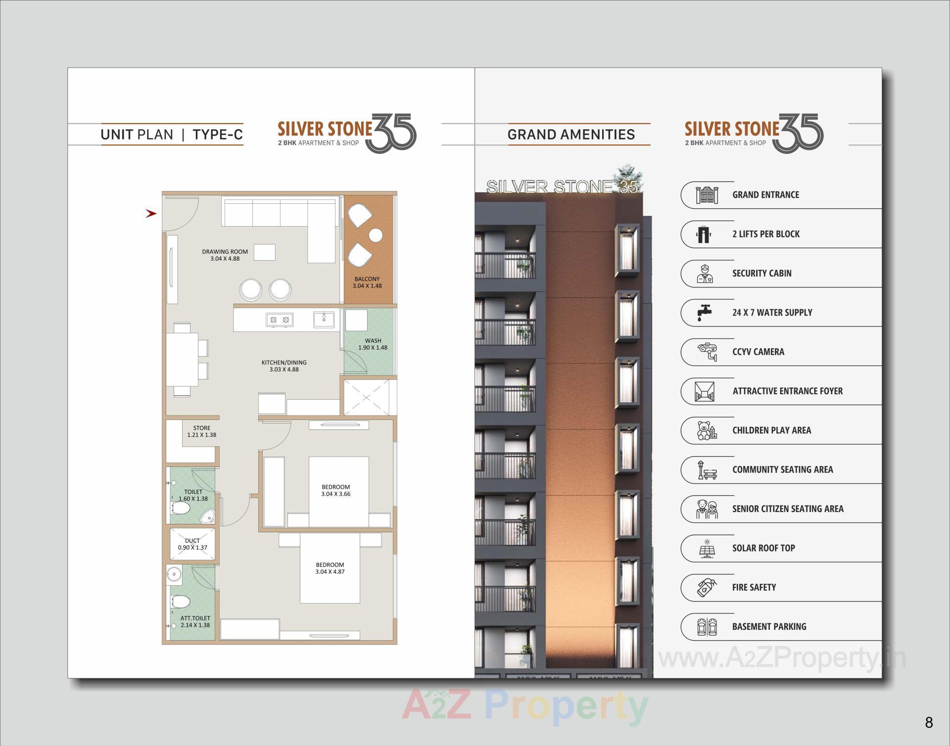 Layout of real estate project Silver Stone located at Vavol, Gandhinagar, Gujarat