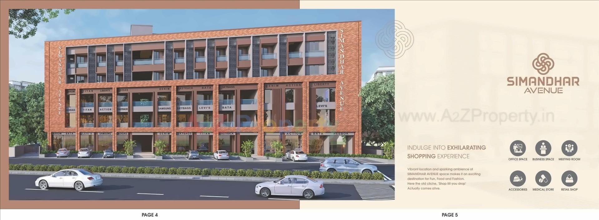 3D Elevation of real estate project Simandhar Avenue located at Gandhinagar, Gandhinagar, Gujarat