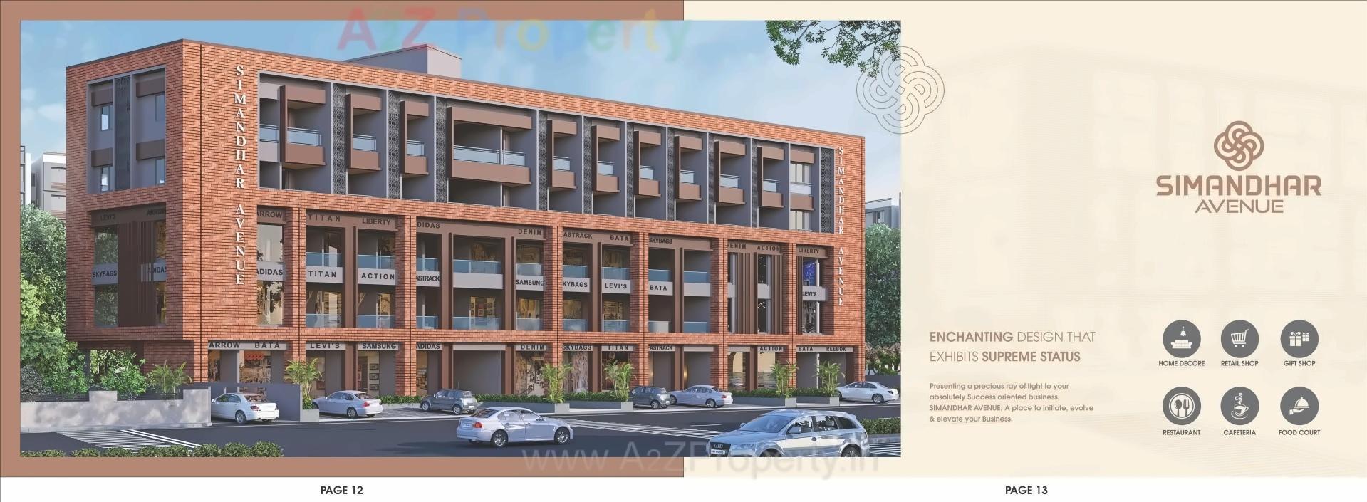 3D Elevation of real estate project Simandhar Avenue located at Gandhinagar, Gandhinagar, Gujarat