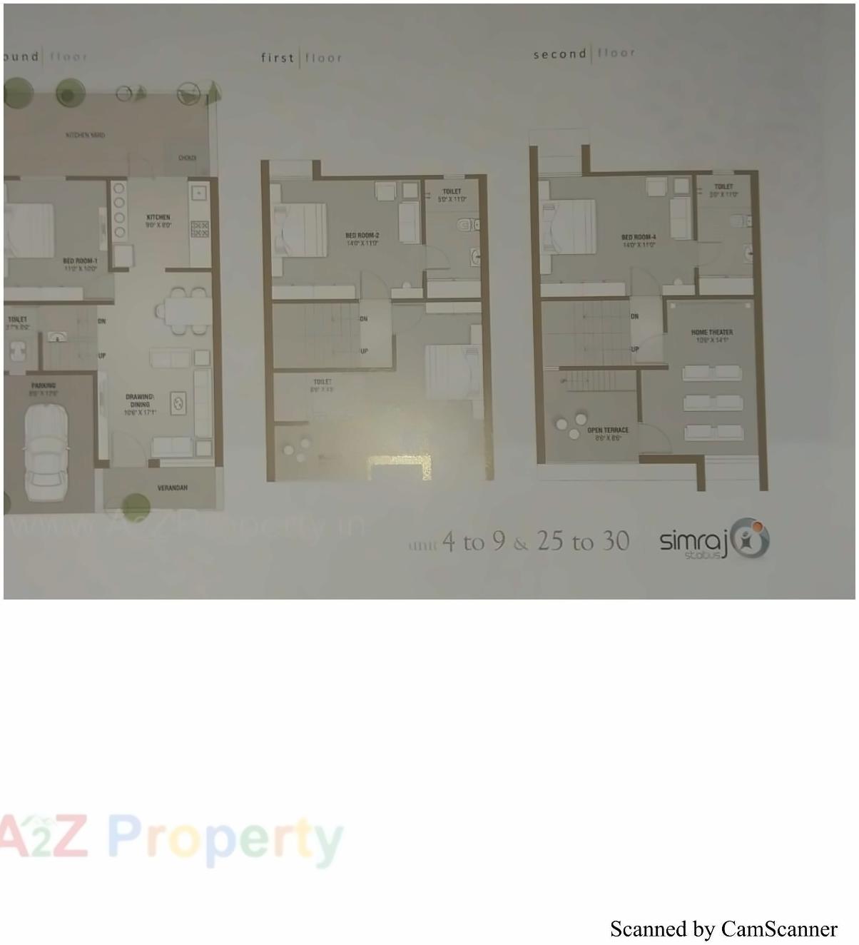 Layout of real estate project Simraj Status located at Kudasan, Gandhinagar, Gujarat