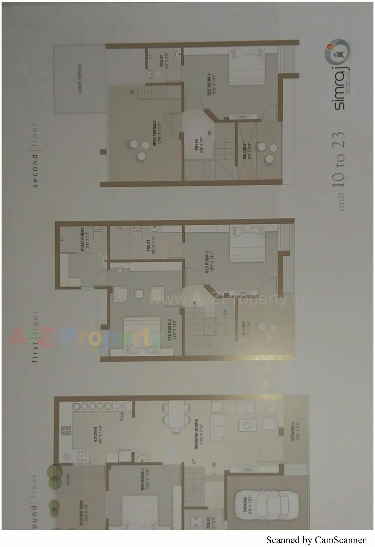 Layout of real estate project Simraj Status located at Kudasan, Gandhinagar, Gujarat
