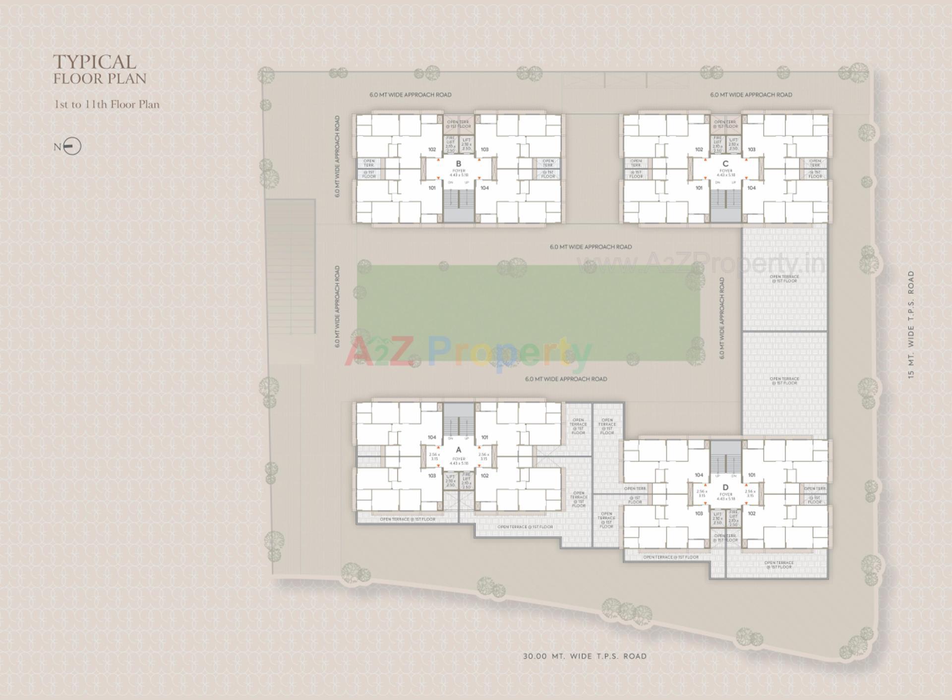 Layout of real estate project Sky Elegante located at Amiyapur, Gandhinagar, Gujarat