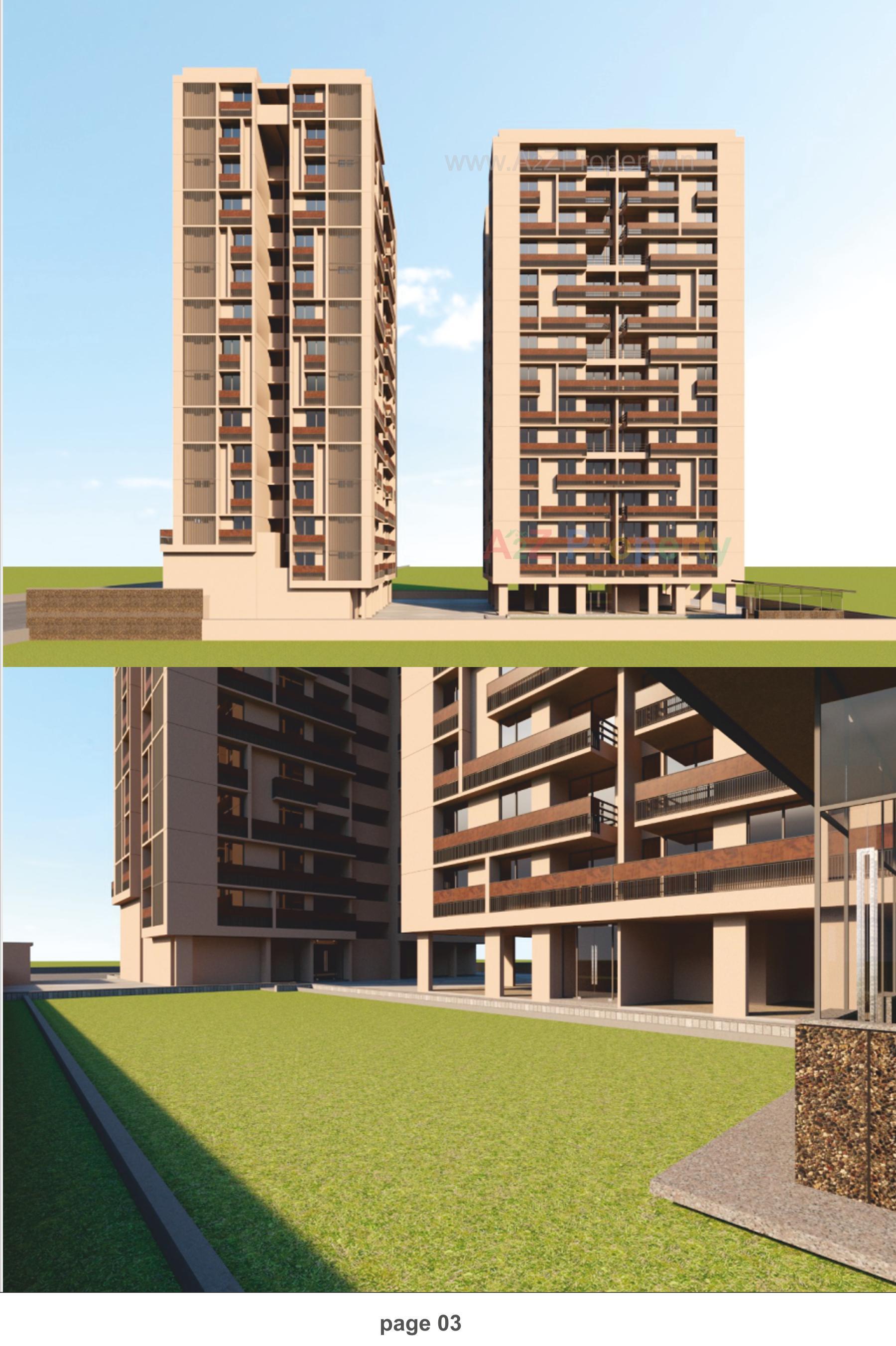 3D Elevation of real estate project Skyleaf located at Gandhinagar, Gandhinagar, Gujarat
