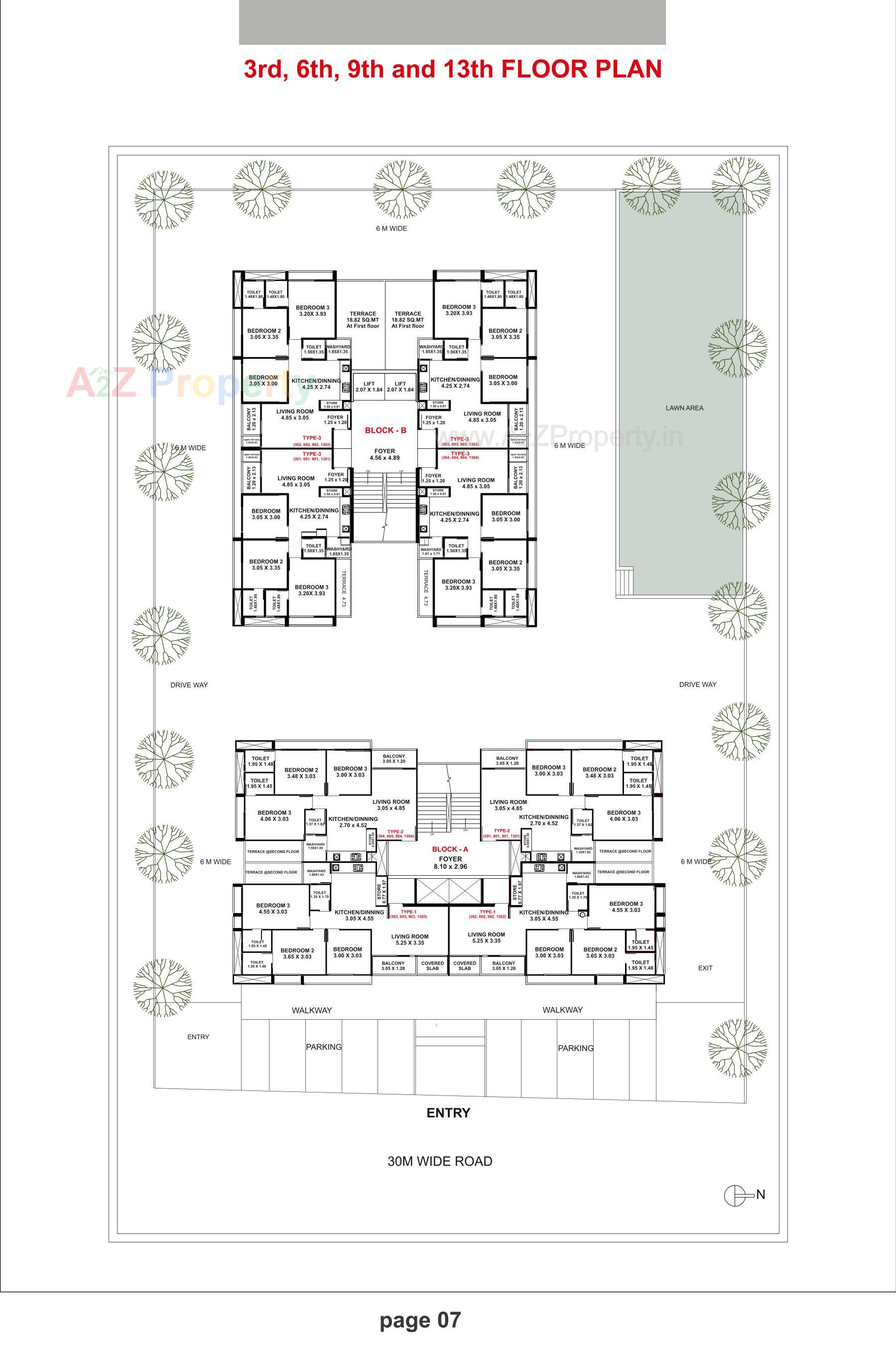 Layout of real estate project Skyleaf located at Gandhinagar, Gandhinagar, Gujarat