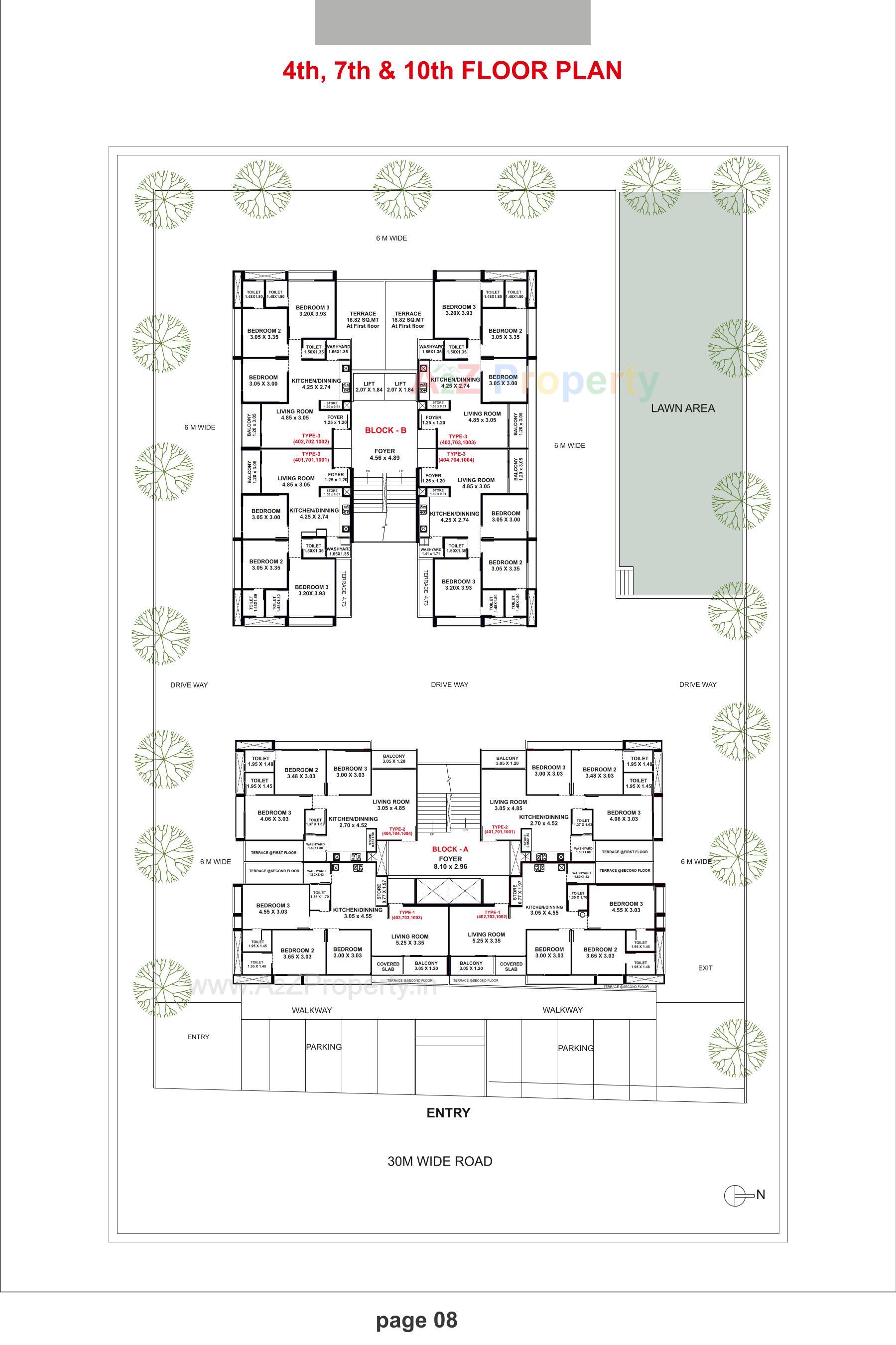 Layout of real estate project Skyleaf located at Gandhinagar, Gandhinagar, Gujarat