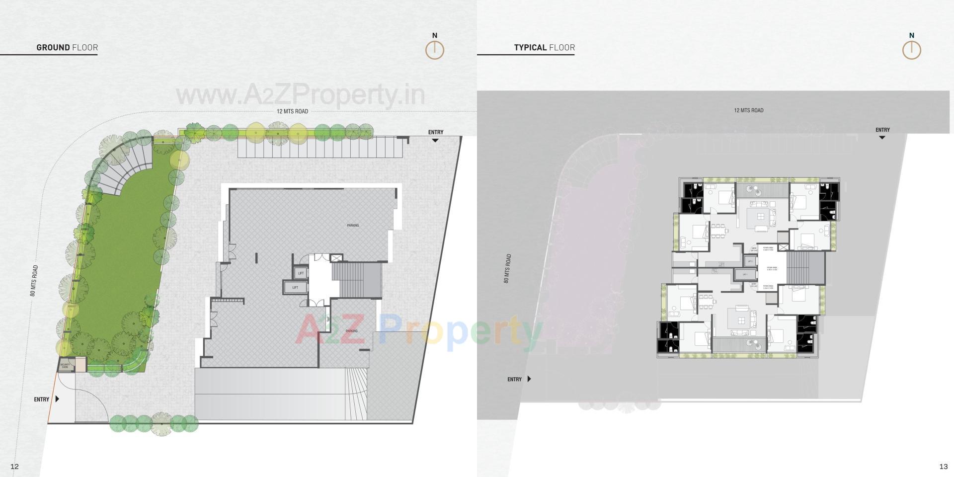 Layout of real estate project Skyra located at Koba, Gandhinagar, Gujarat