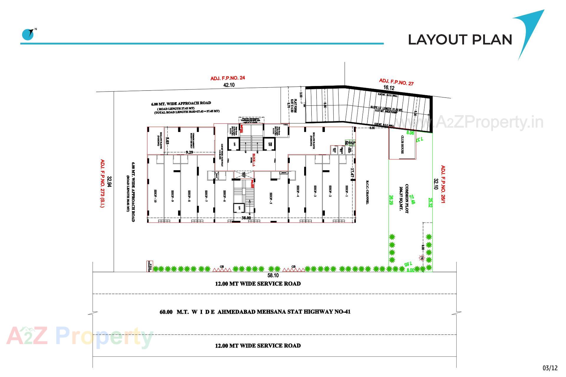 Layout of real estate project Skyrise located at Zundal, Gandhinagar, Gujarat