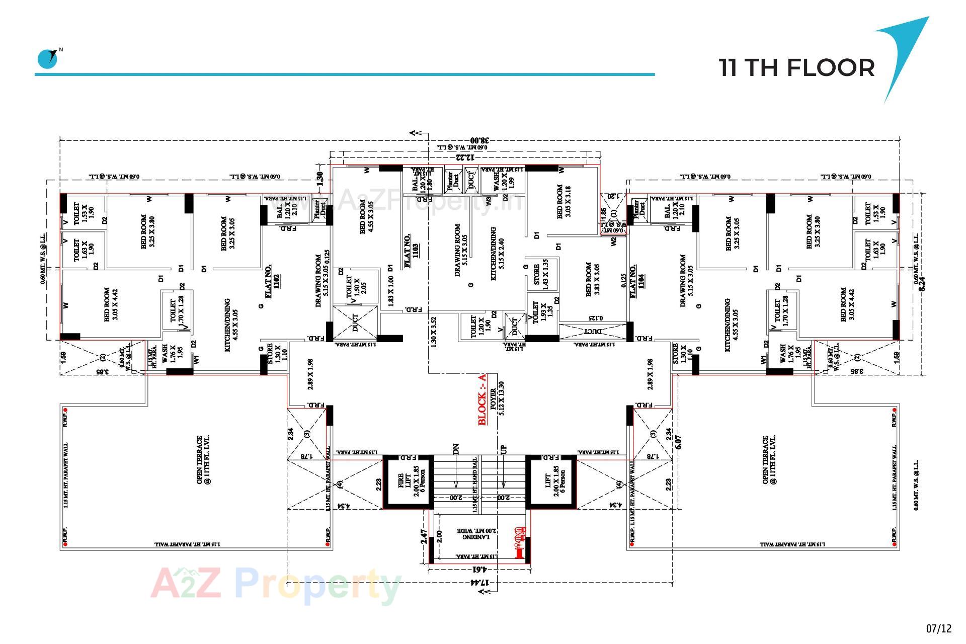 Layout of real estate project Skyrise located at Zundal, Gandhinagar, Gujarat