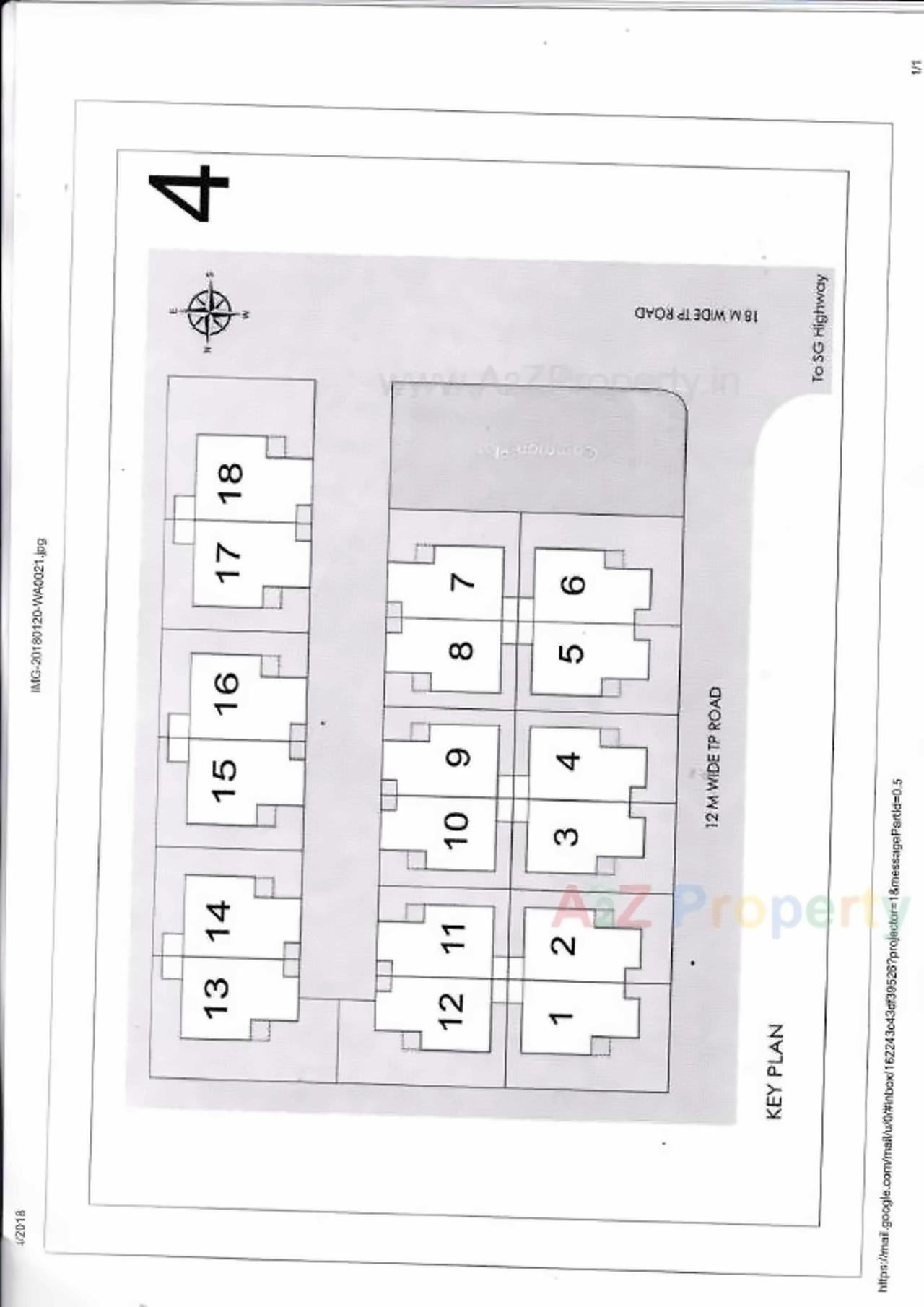 Layout of real estate project Smaran located at Adalaj, Gandhinagar, Gujarat