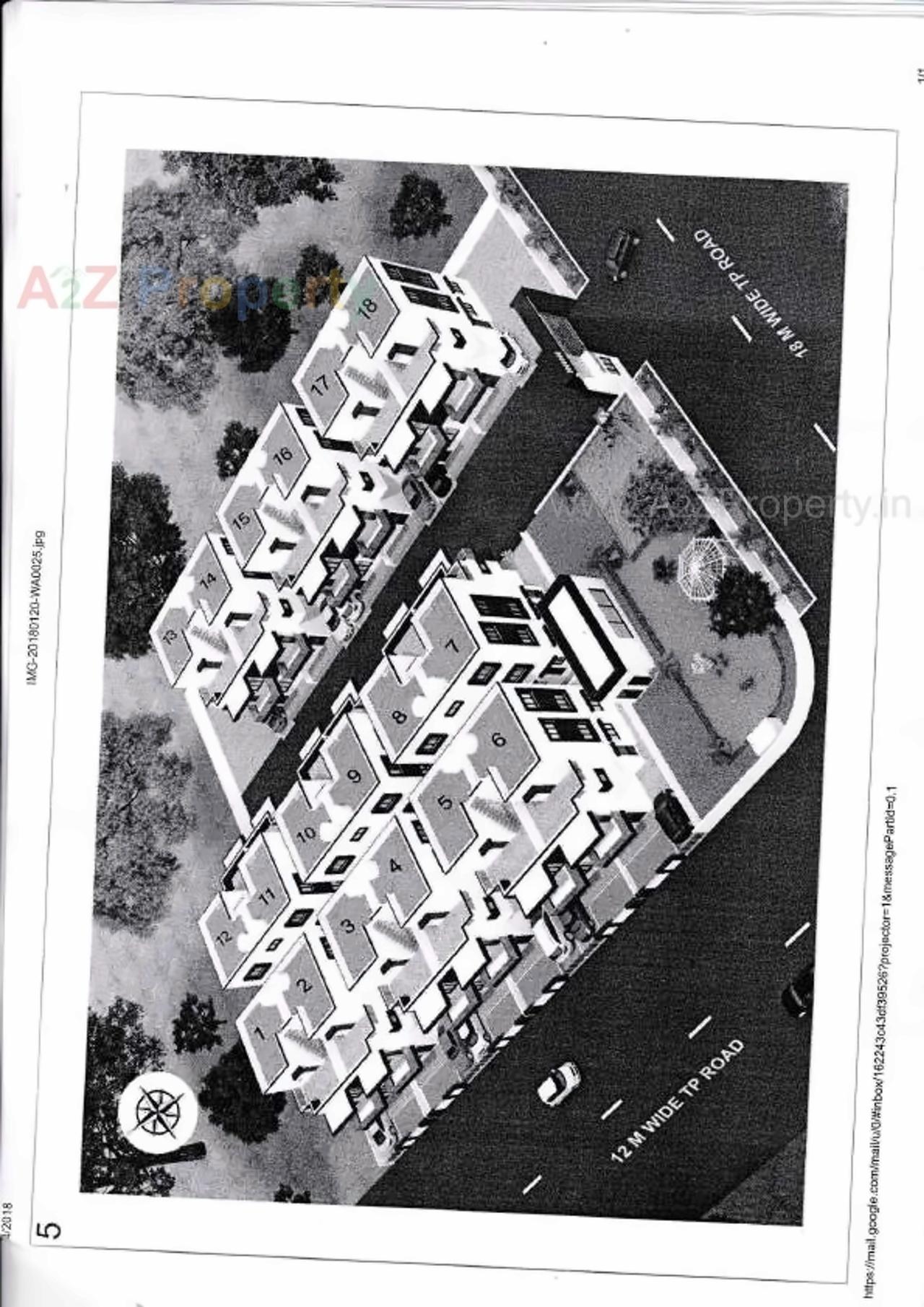 Layout of real estate project Smaran located at Adalaj, Gandhinagar, Gujarat