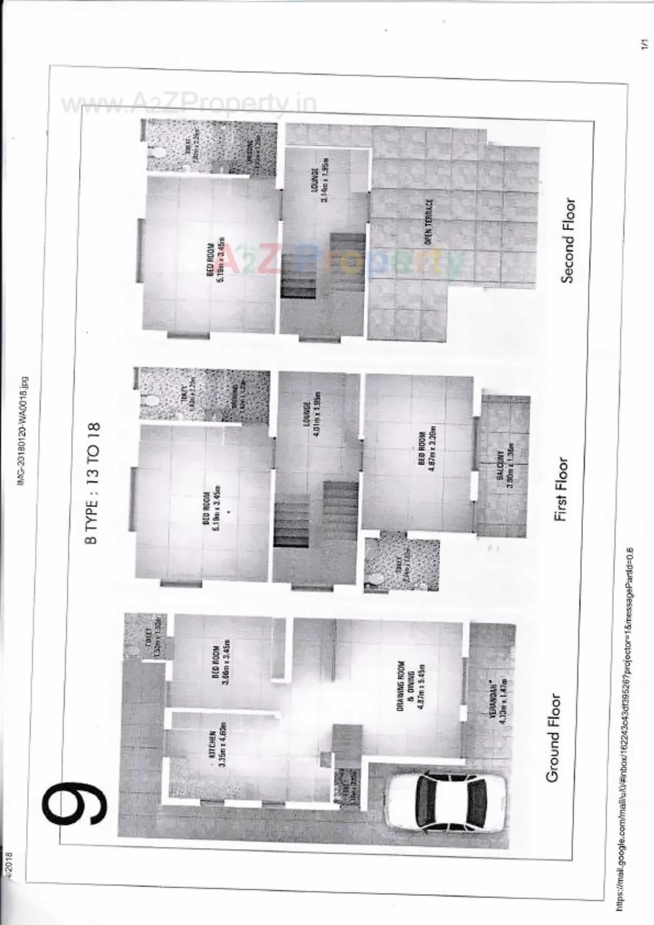 Layout of real estate project Smaran located at Adalaj, Gandhinagar, Gujarat