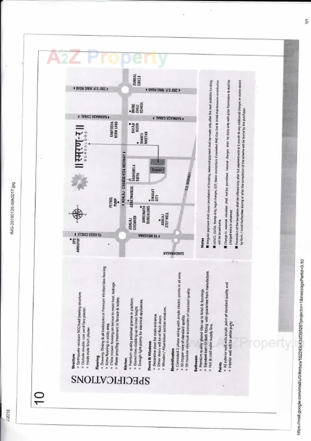 Layout of real estate project Smaran located at Adalaj, Gandhinagar, Gujarat