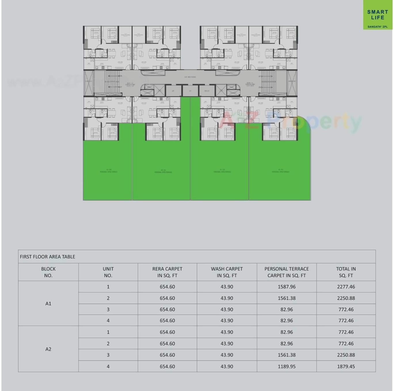 Layout of real estate project Smart Life located at Pirojpur, Gandhinagar, Gujarat