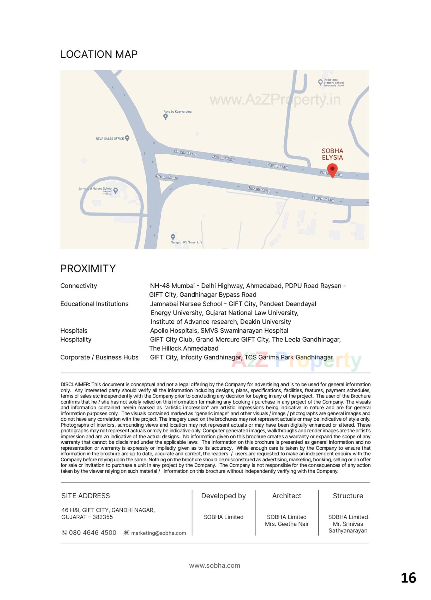  of real estate project Sobha Elysia located at Pirojpur, Gandhinagar, Gujarat