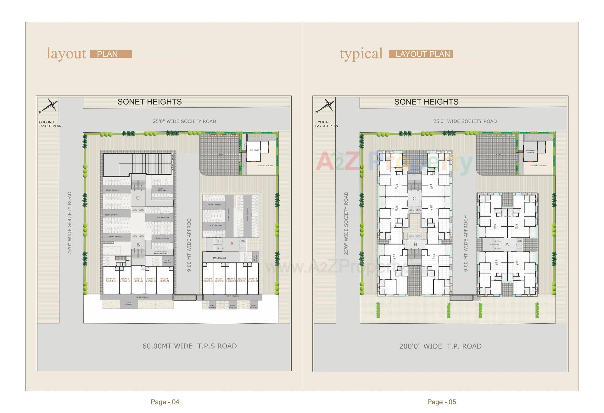 Layout of real estate project Sonet Heights located at Chiloda-naroda, Gandhinagar, Gujarat