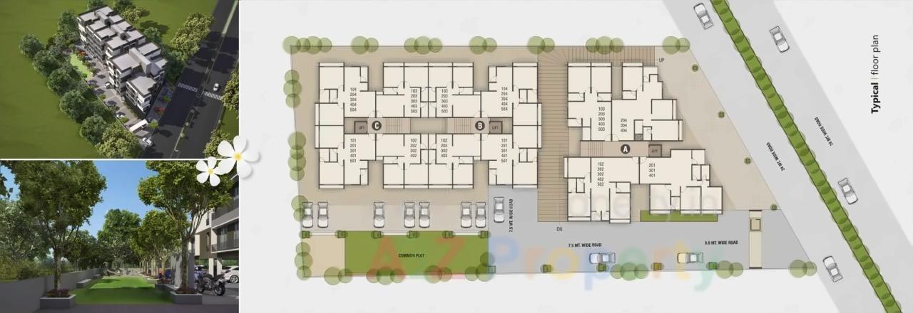 Layout of real estate project Sopan Pratishtha located at Kudasan, Gandhinagar, Gujarat