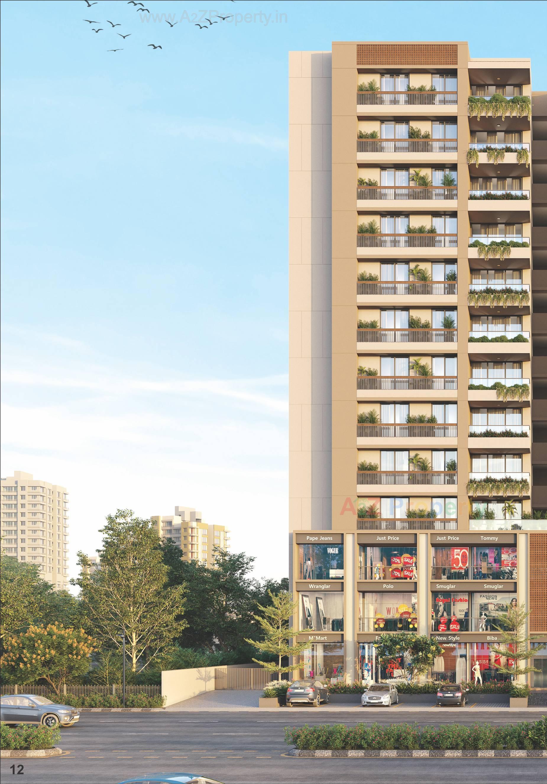 3D Elevation of real estate project Spacelink located at Koba, Gandhinagar, Gujarat