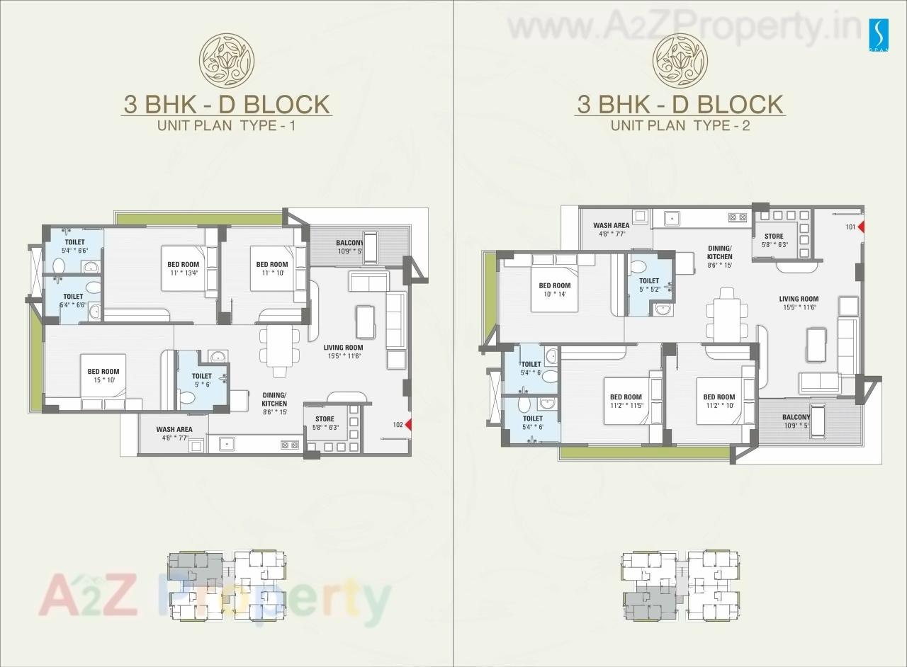Layout of real estate project Span Elegance located at Gandhinagar, Gandhinagar, Gujarat