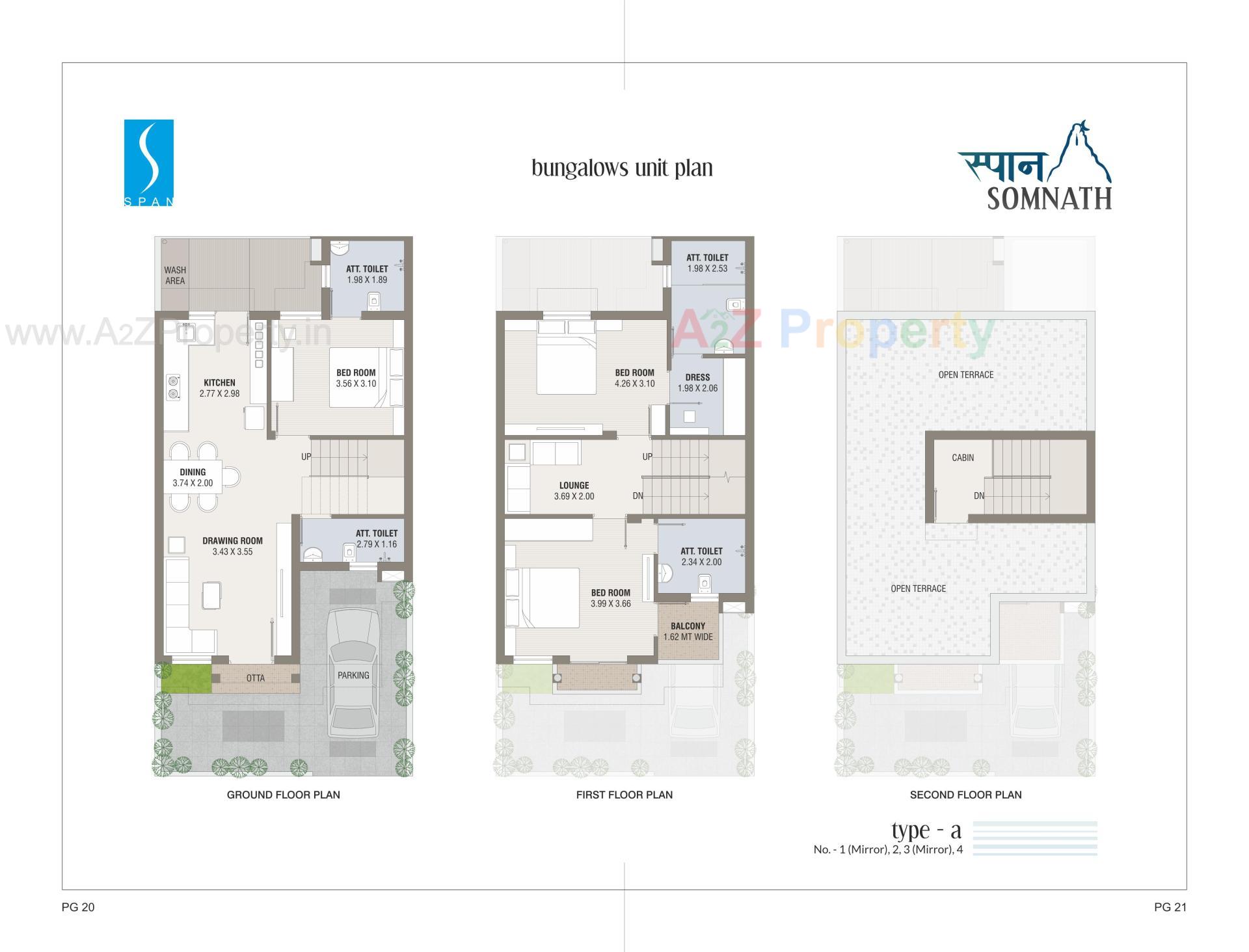 Layout of real estate project Span Somnath located at Randheja, Gandhinagar, Gujarat