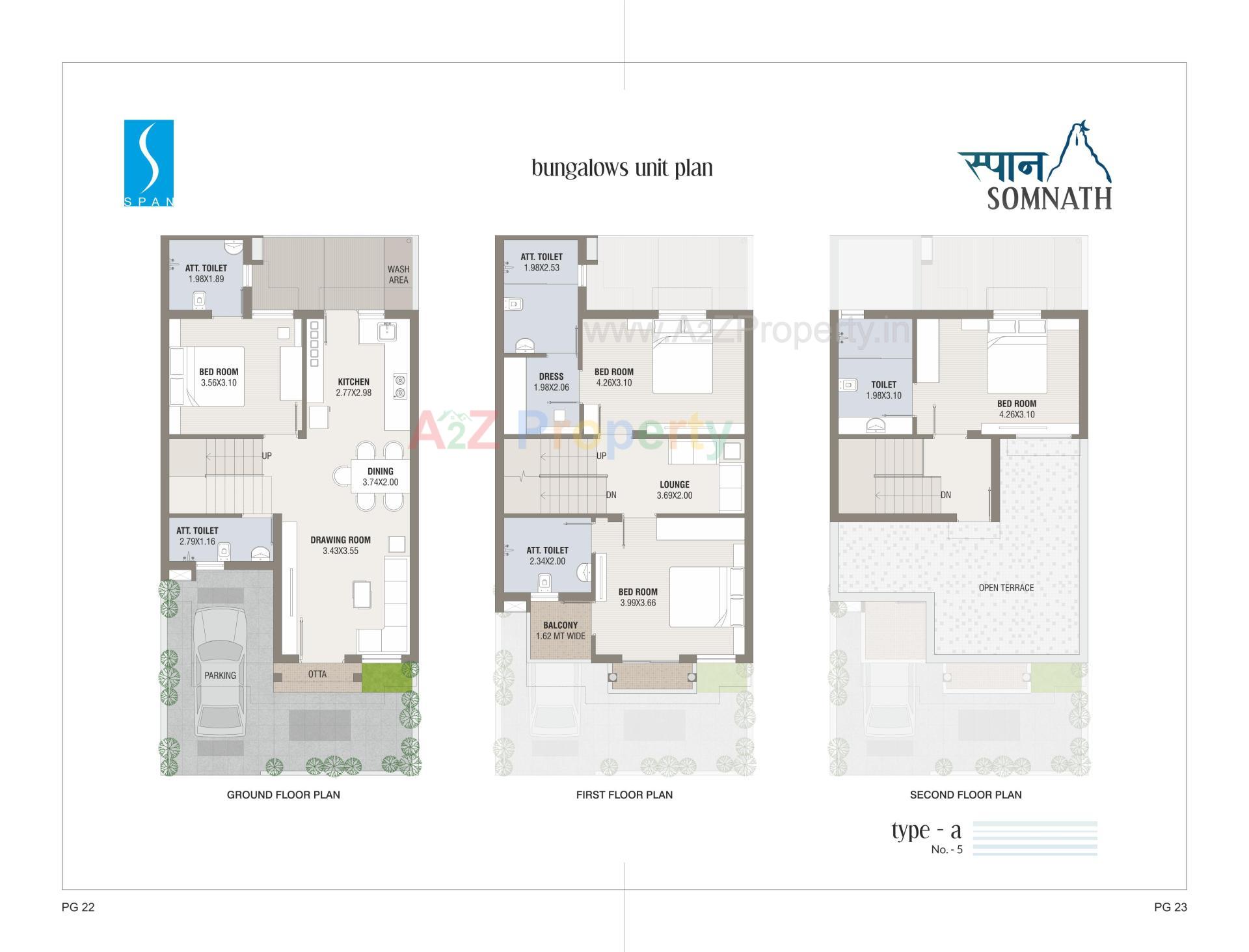 Layout of real estate project Span Somnath located at Randheja, Gandhinagar, Gujarat