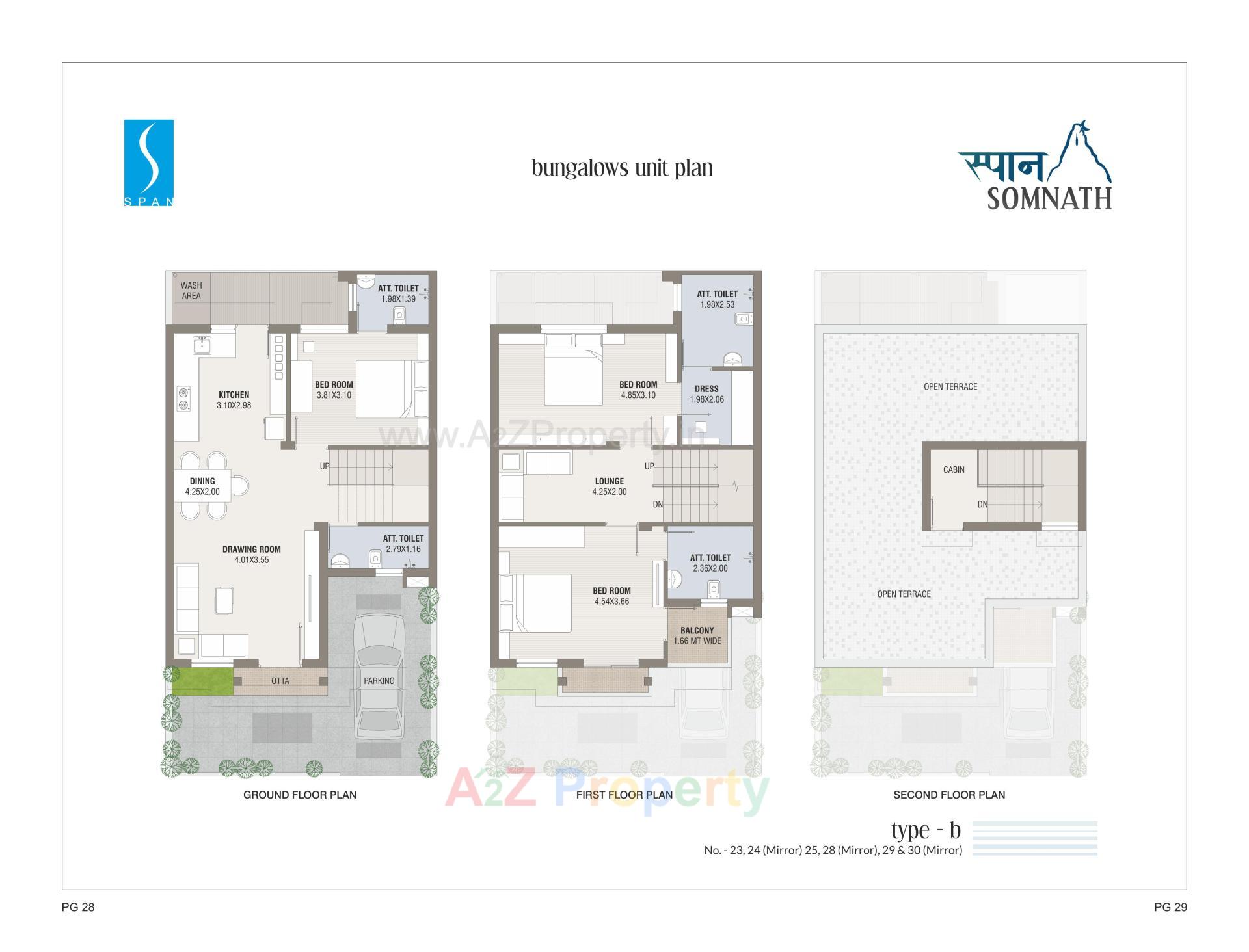 Layout of real estate project Span Somnath located at Randheja, Gandhinagar, Gujarat