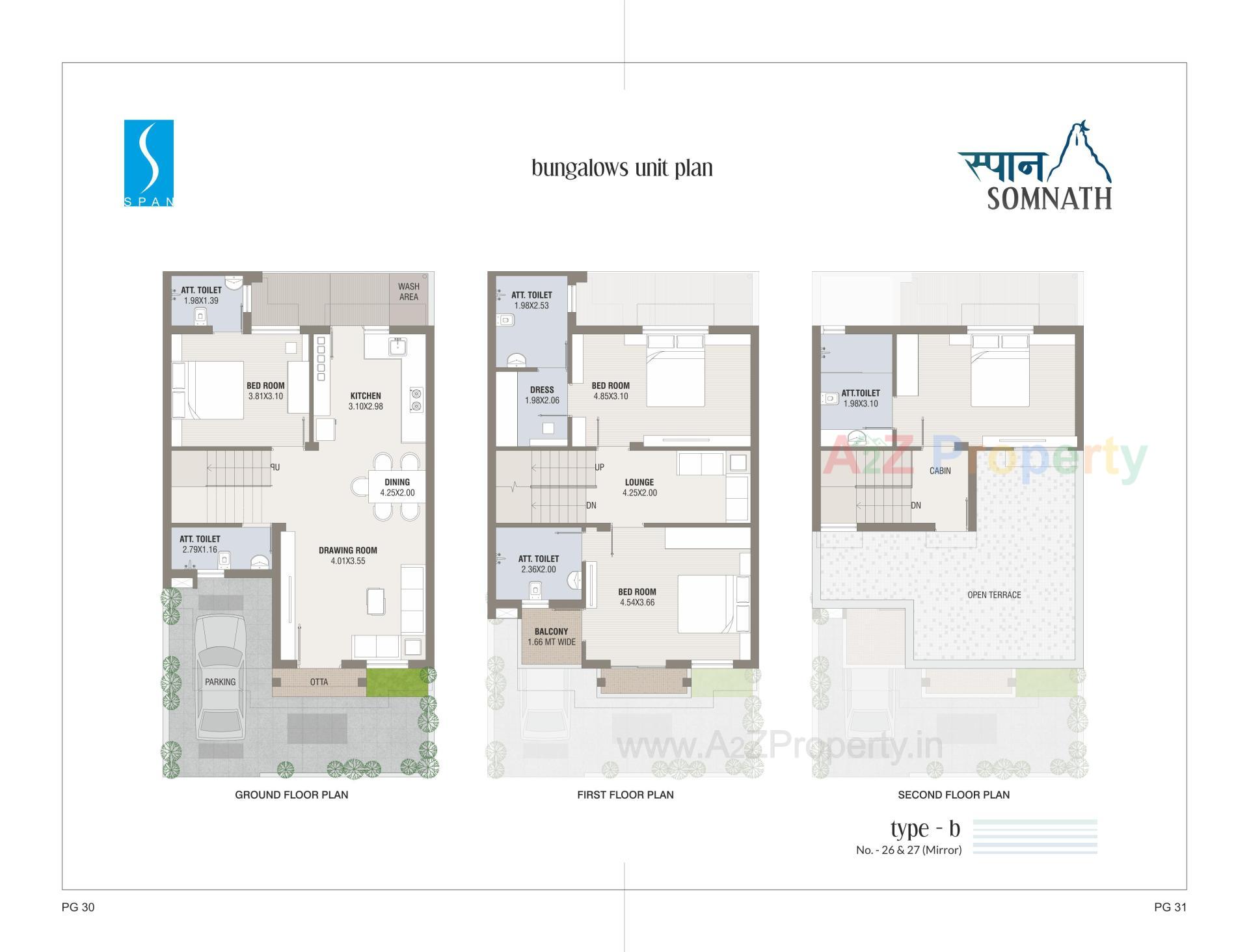 Layout of real estate project Span Somnath located at Randheja, Gandhinagar, Gujarat