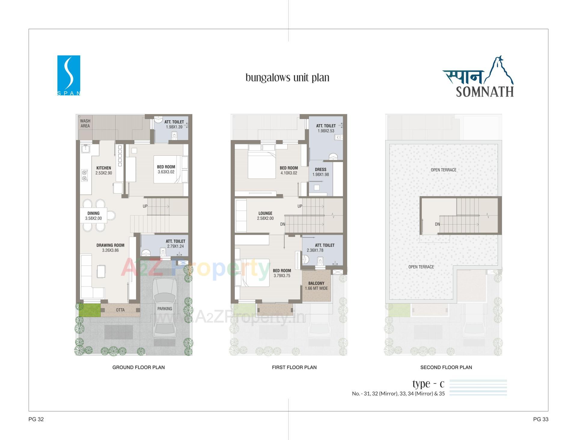 Layout of real estate project Span Somnath located at Randheja, Gandhinagar, Gujarat