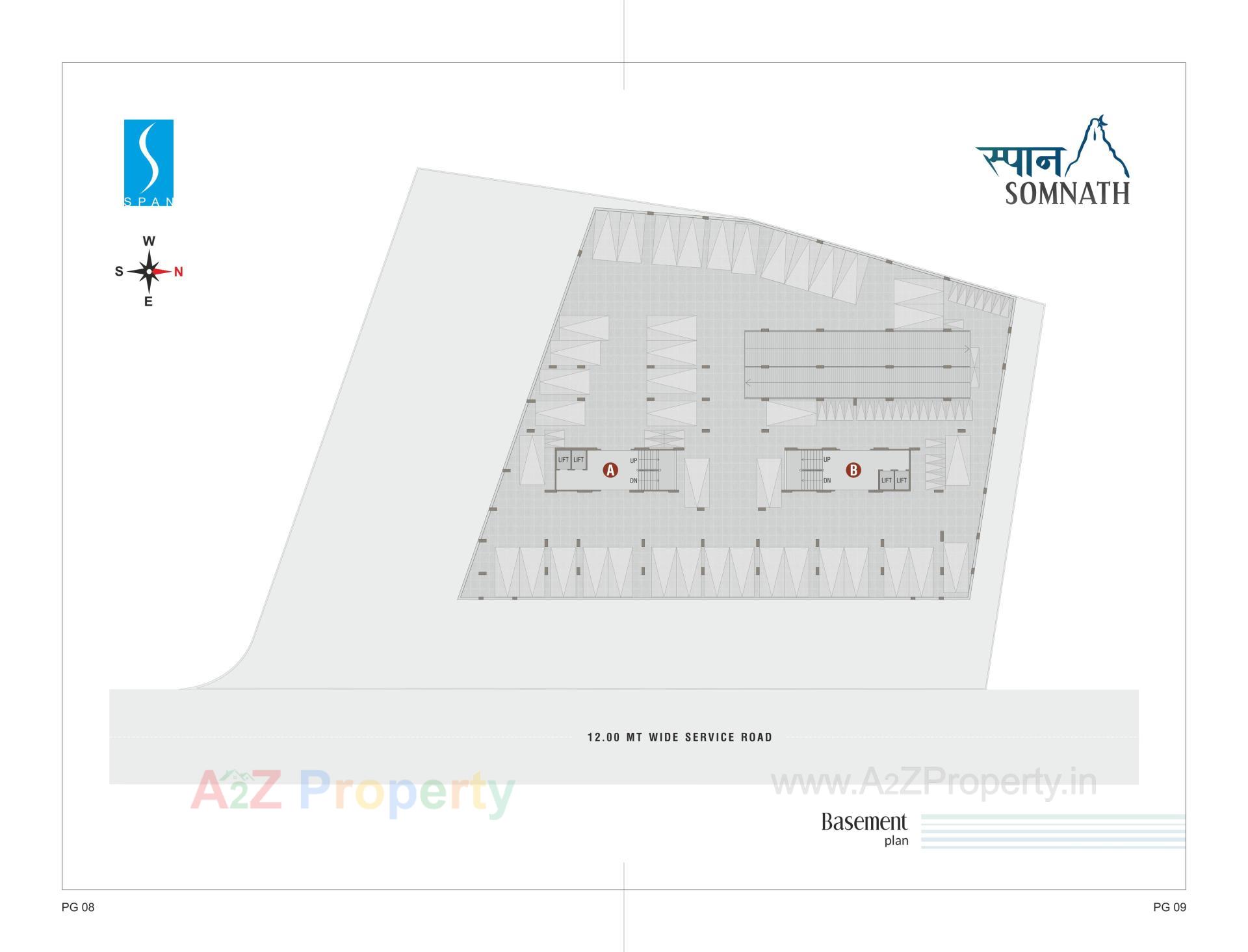 Layout of real estate project Span Somnath located at Randheja, Gandhinagar, Gujarat