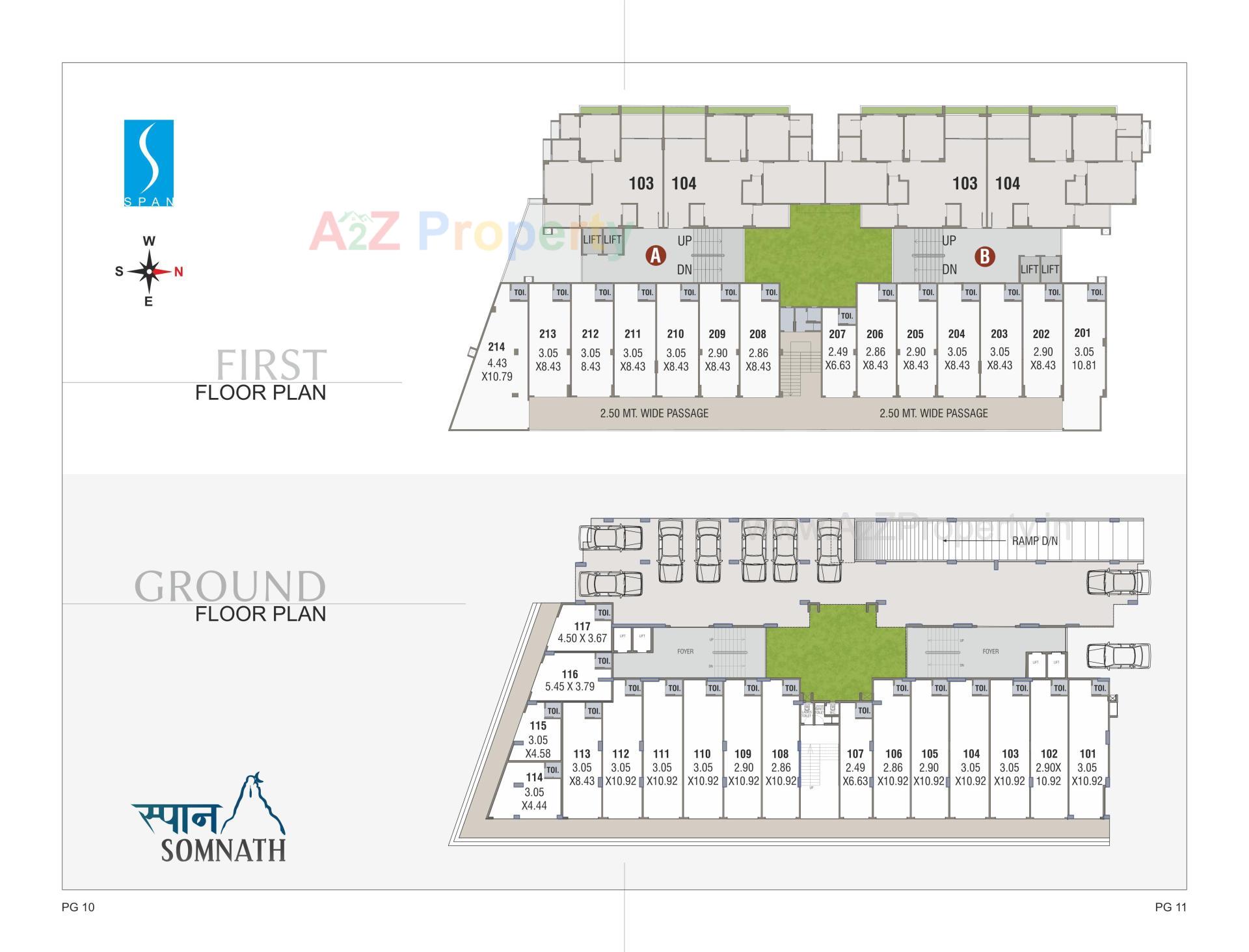 Layout of real estate project Span Somnath located at Randheja, Gandhinagar, Gujarat