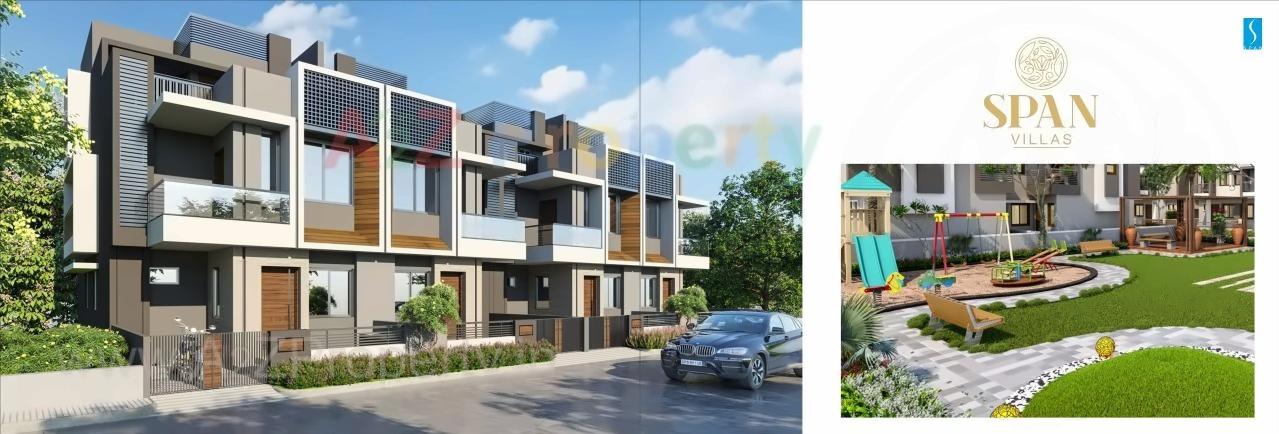 3D Elevation of real estate project Span Villas located at Gandhinagar, Gandhinagar, Gujarat